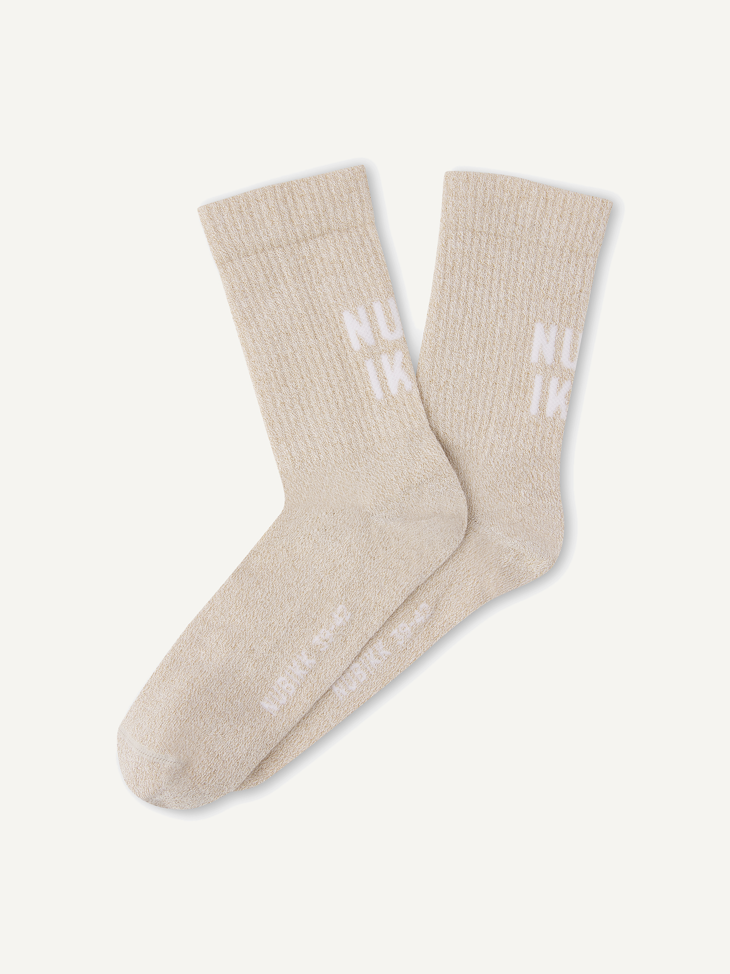 Nova | Beige Glitter Socks for Women