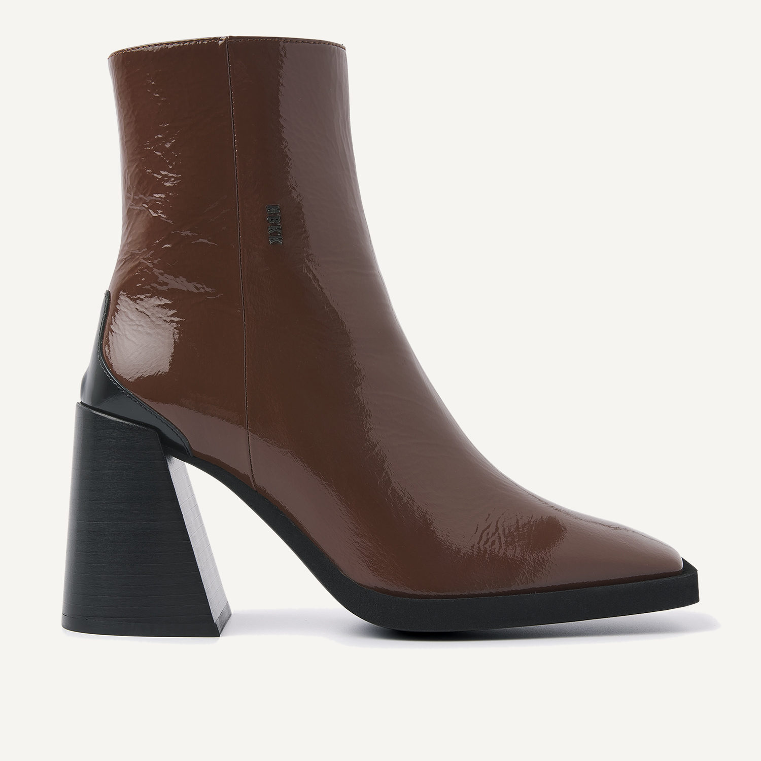 Lana Pilar II | Brown Patent Ankle Boots for Women