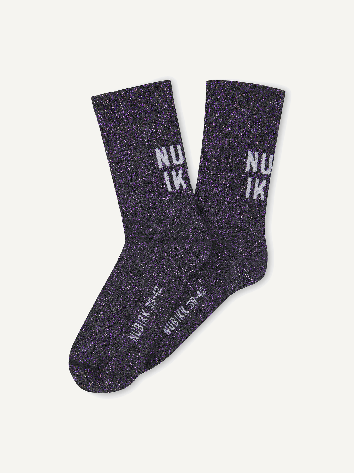 Nova | Purple Glitter Socks for Women