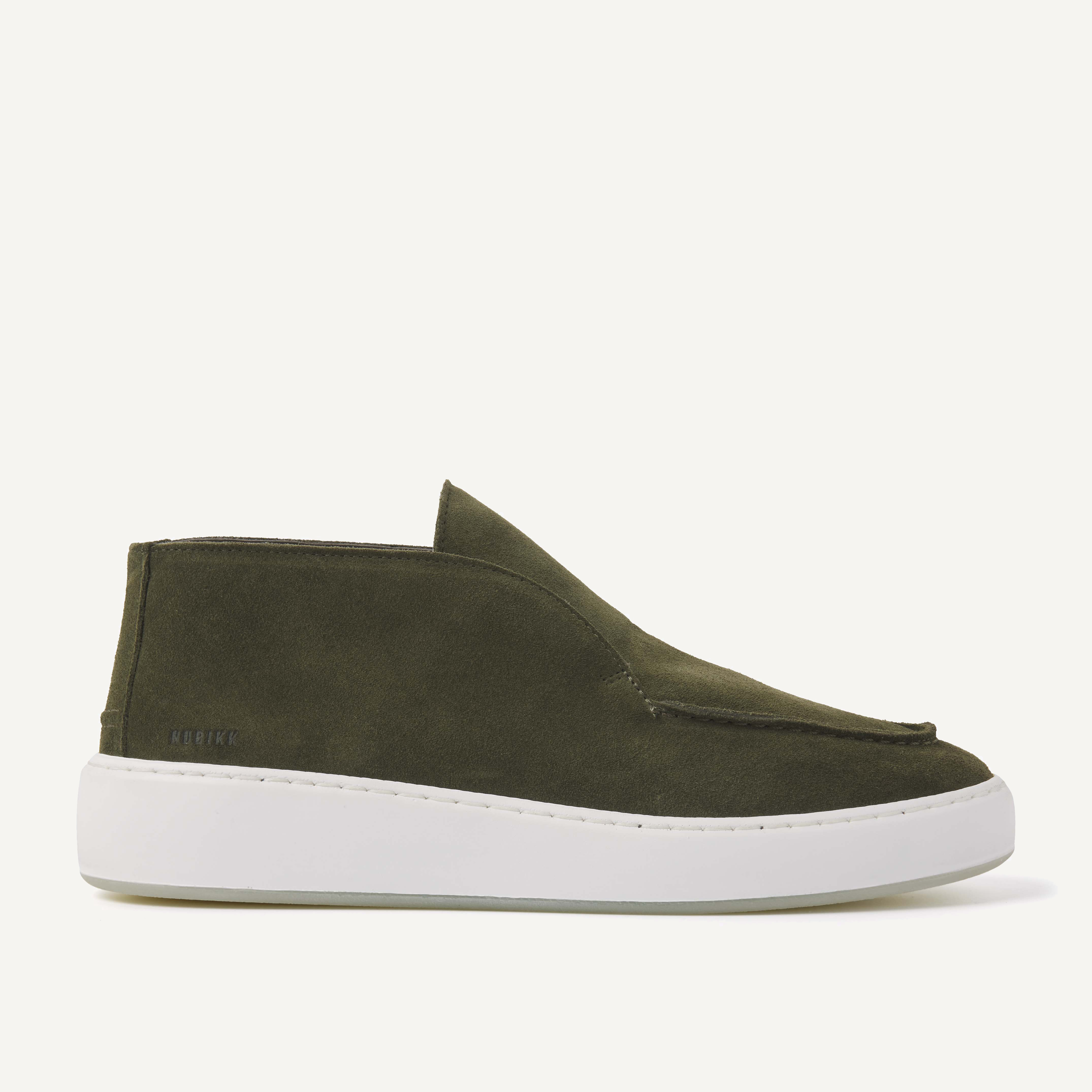 Jiro Suo | Green mid loafers for men