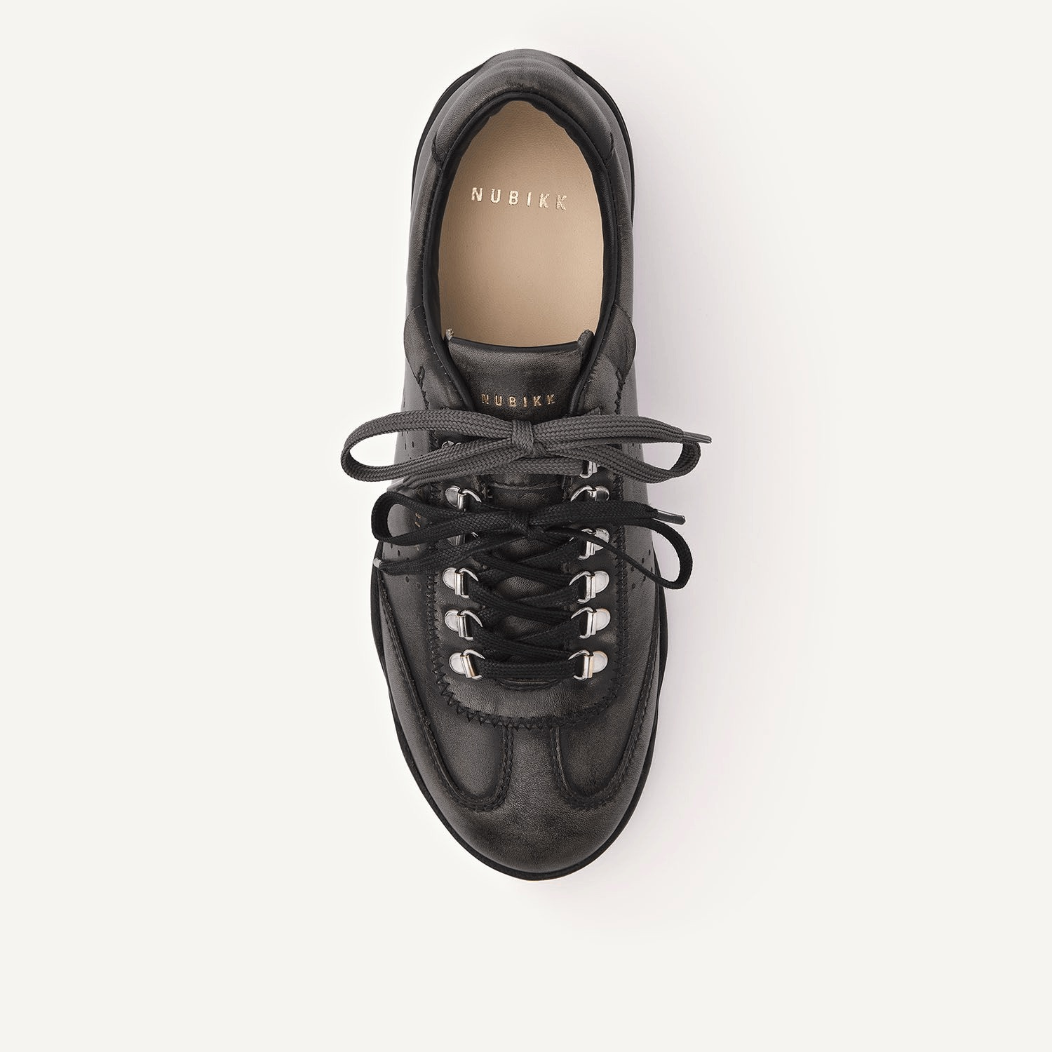 Charlie Lou | Baskets en Cuir Noir pour Femme