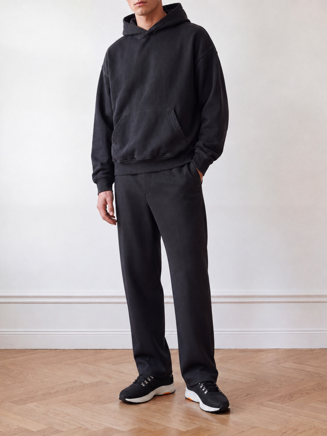 Nero Reese | Black Leather Sneakers for Men