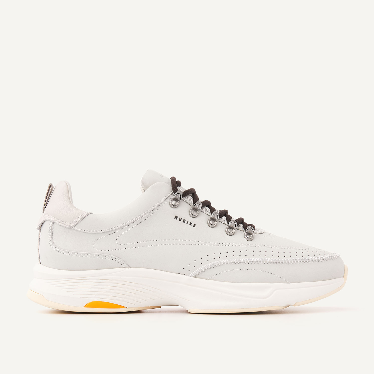 Nero Reese | Lichtgrijze Leren Sneakers voor Heren