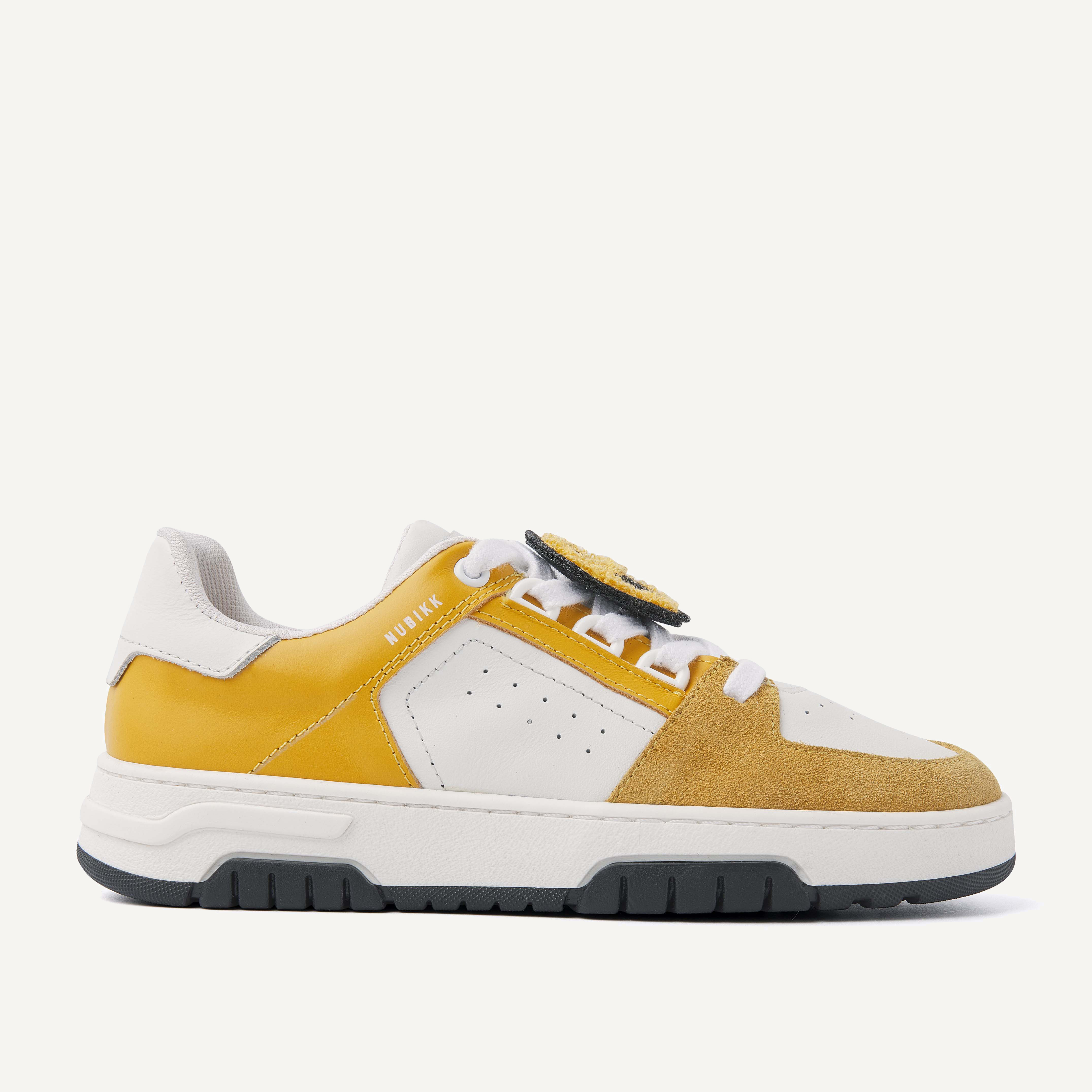 Basket Buxton JR | Wit Gele Sneakers voor Kids