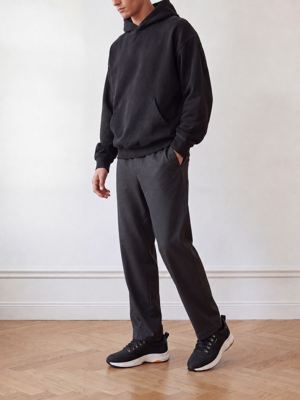 Nero Reese | Black Leather Sneakers for Men