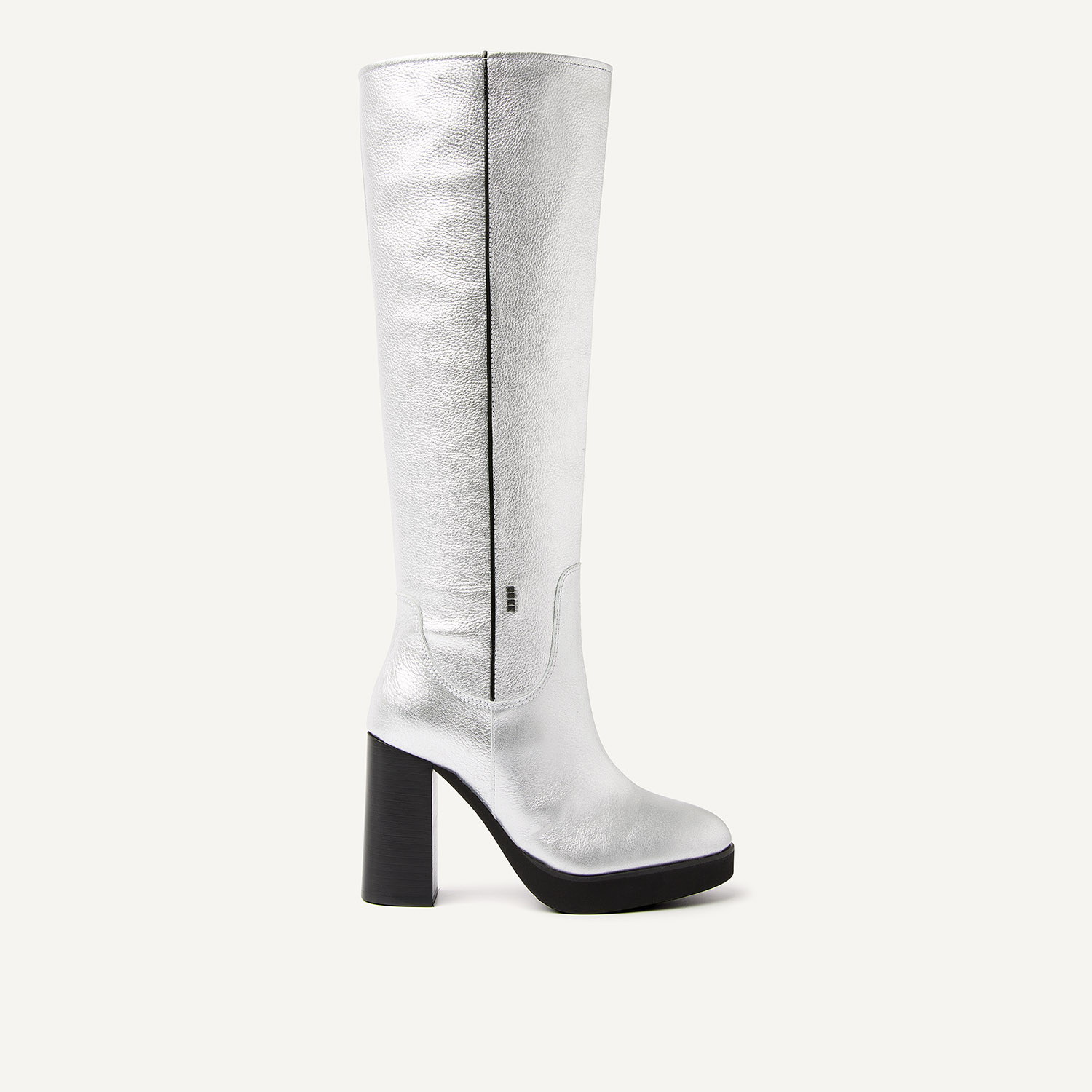 Hailey Rhode | Silver High Boots for Women
