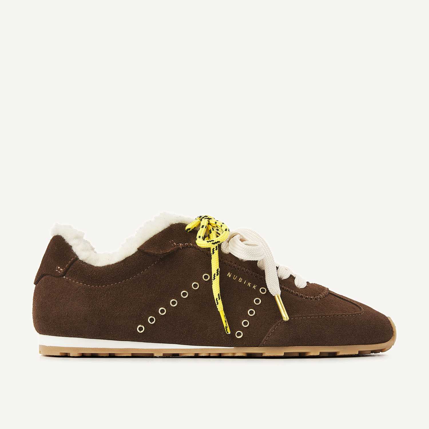 Billy Lou Fur | Dark Brown Sneakers for Women