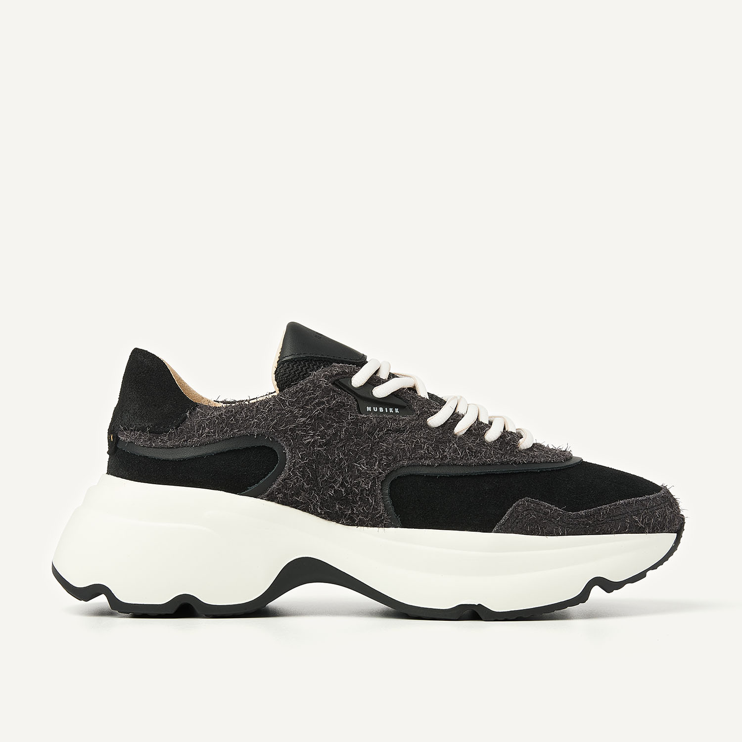 Ross Zay | Schwarze Hairy Sneakers für Damen