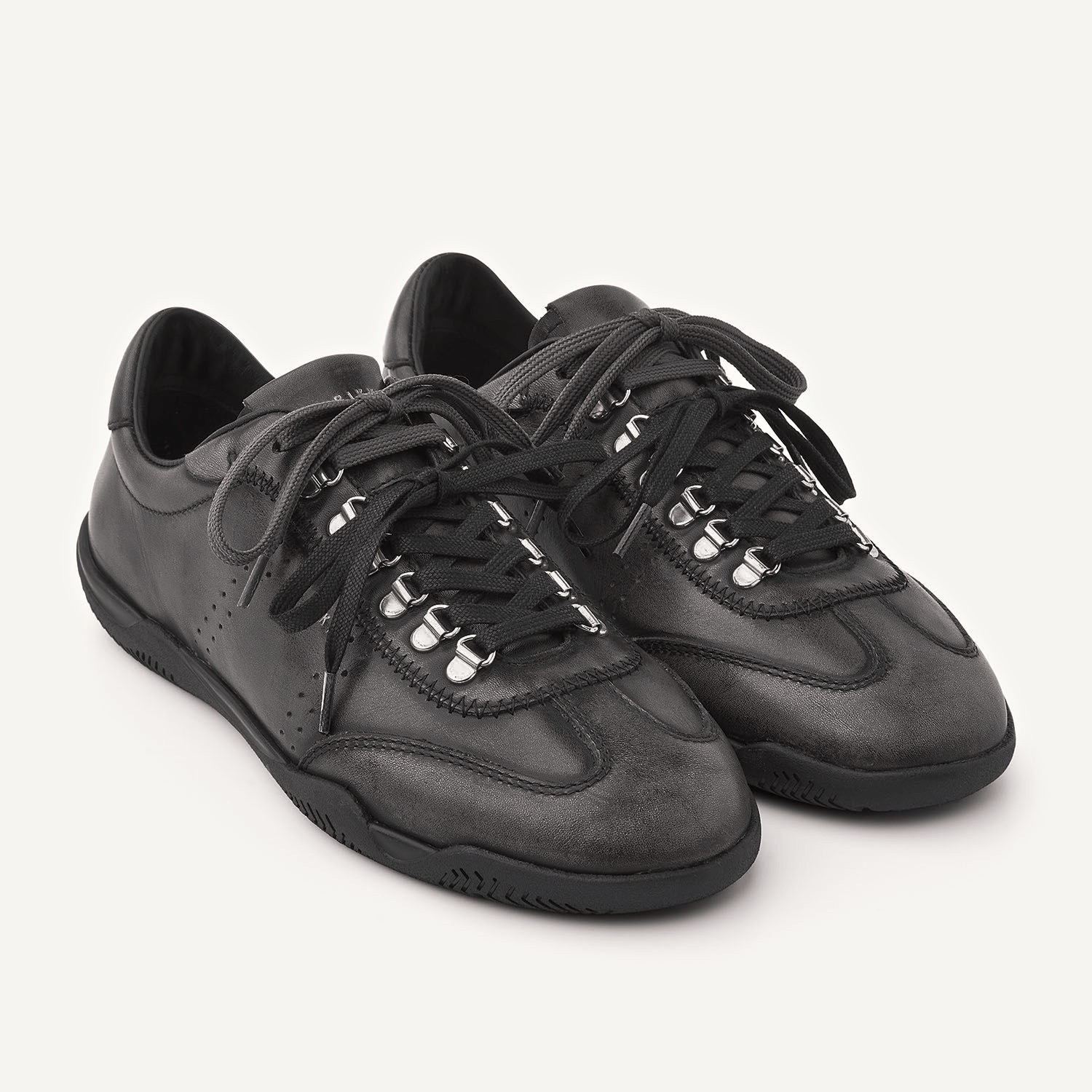 Charlie Lou | Baskets en Cuir Noir pour Femme
