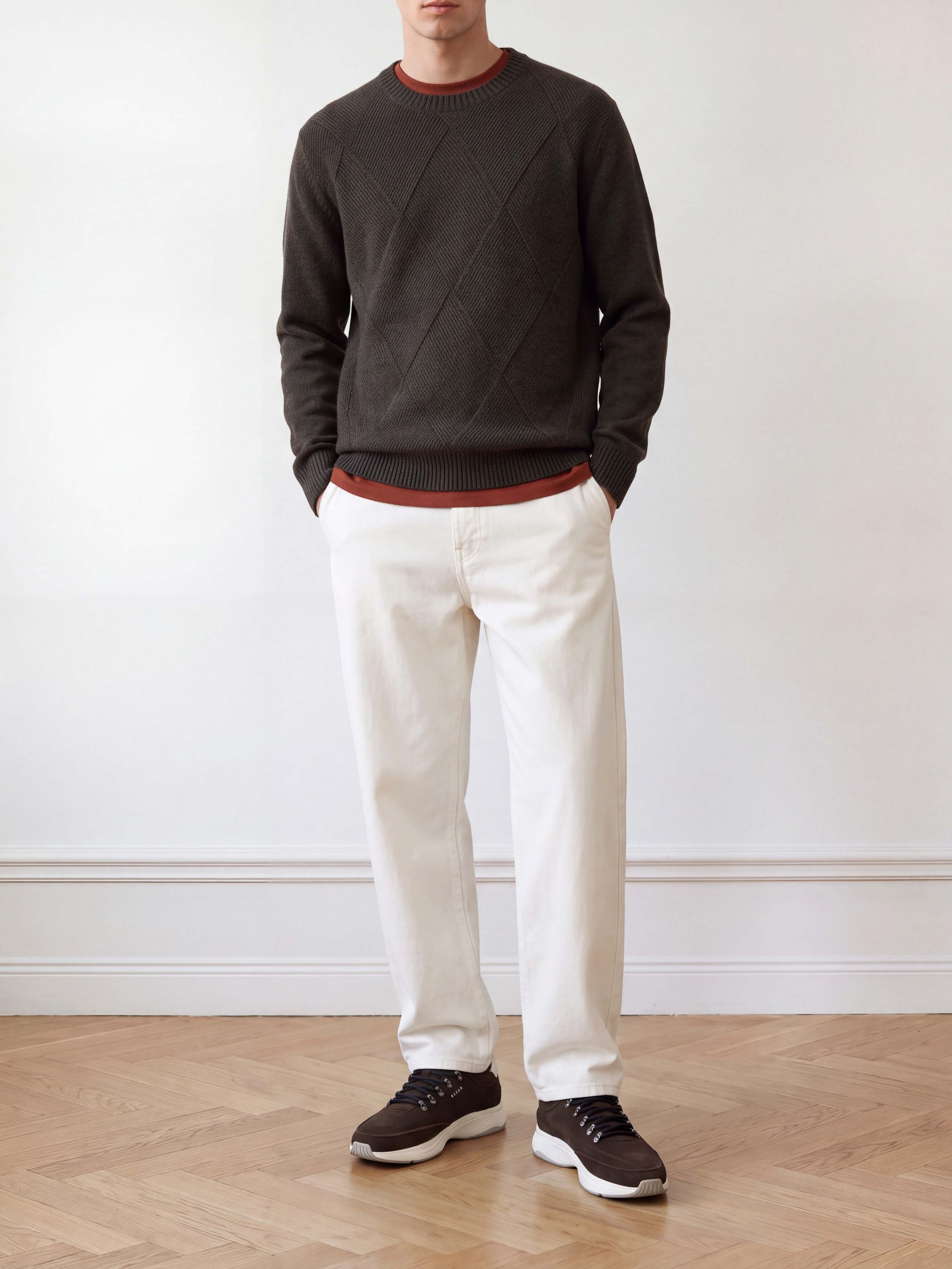 Nero Reese | Brown Suede Sneakers for Men