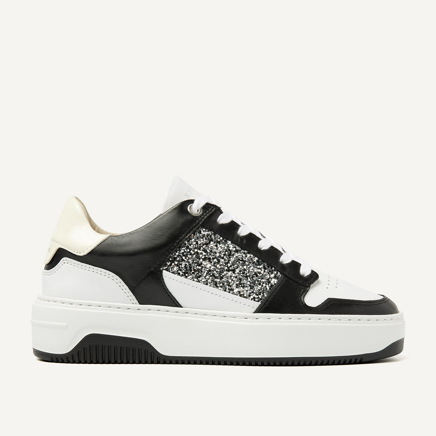 Basket Court | Zwarte Glitter Sneakers voor Dames