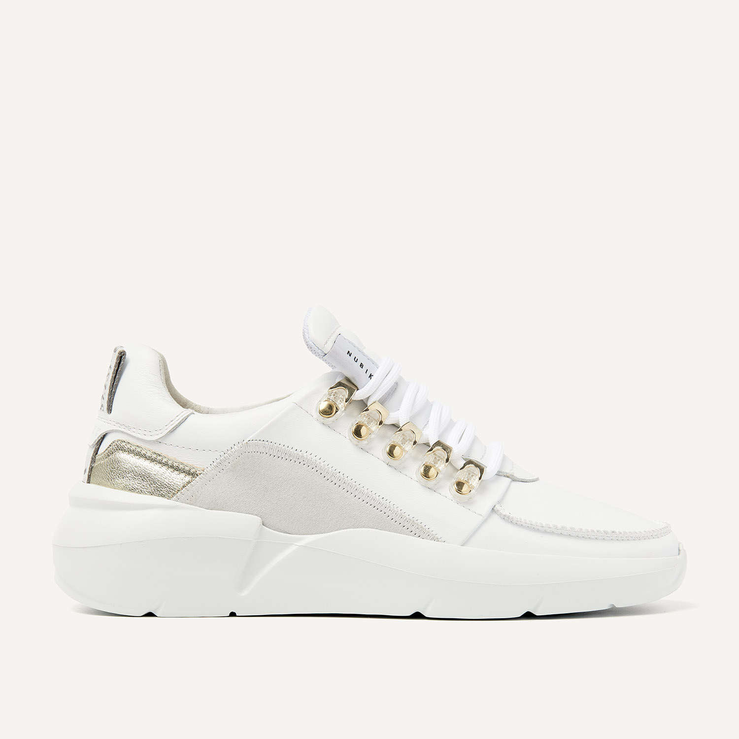 Roque Roman | White Gold Sneakers for Women