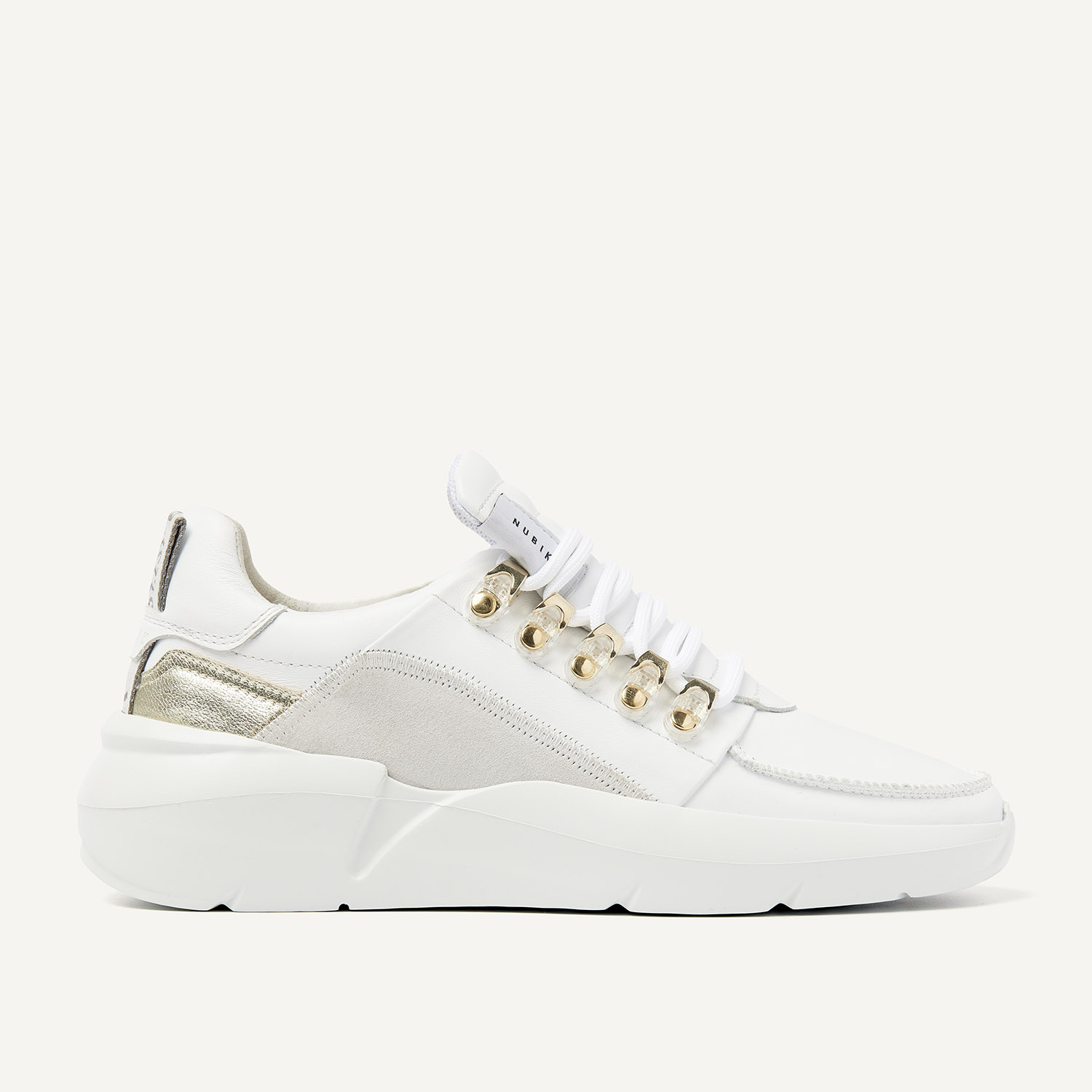 Roque Roman | Wit Gouden Sneakers voor Dames