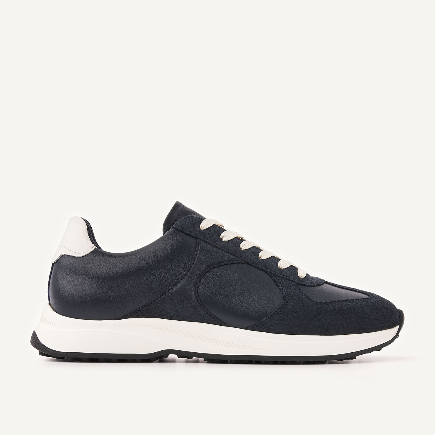 Finn Rio | Navy Leather Suede Sneakers for Men
