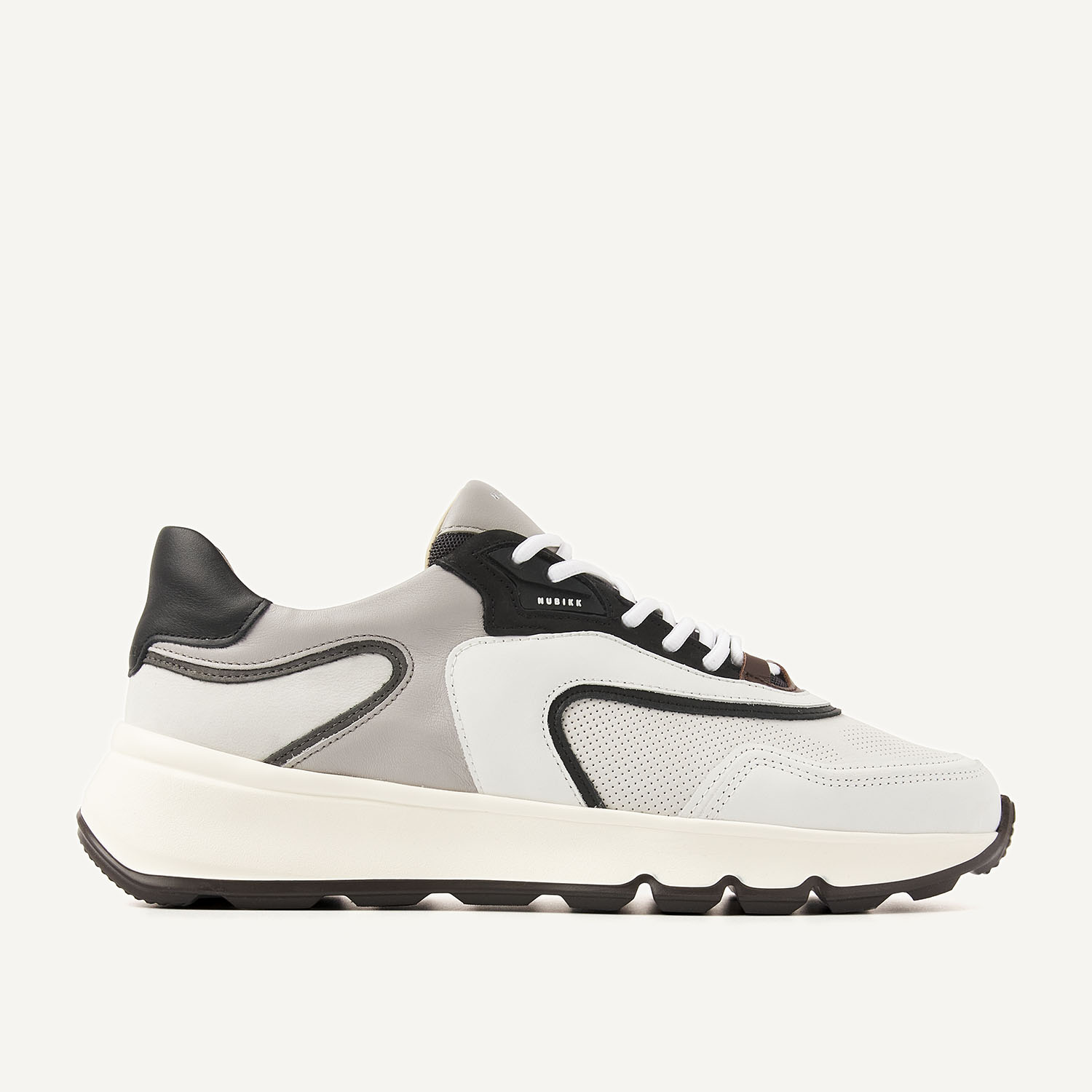 Luca Noa | Weiß-schwarze Sneaker für Herren