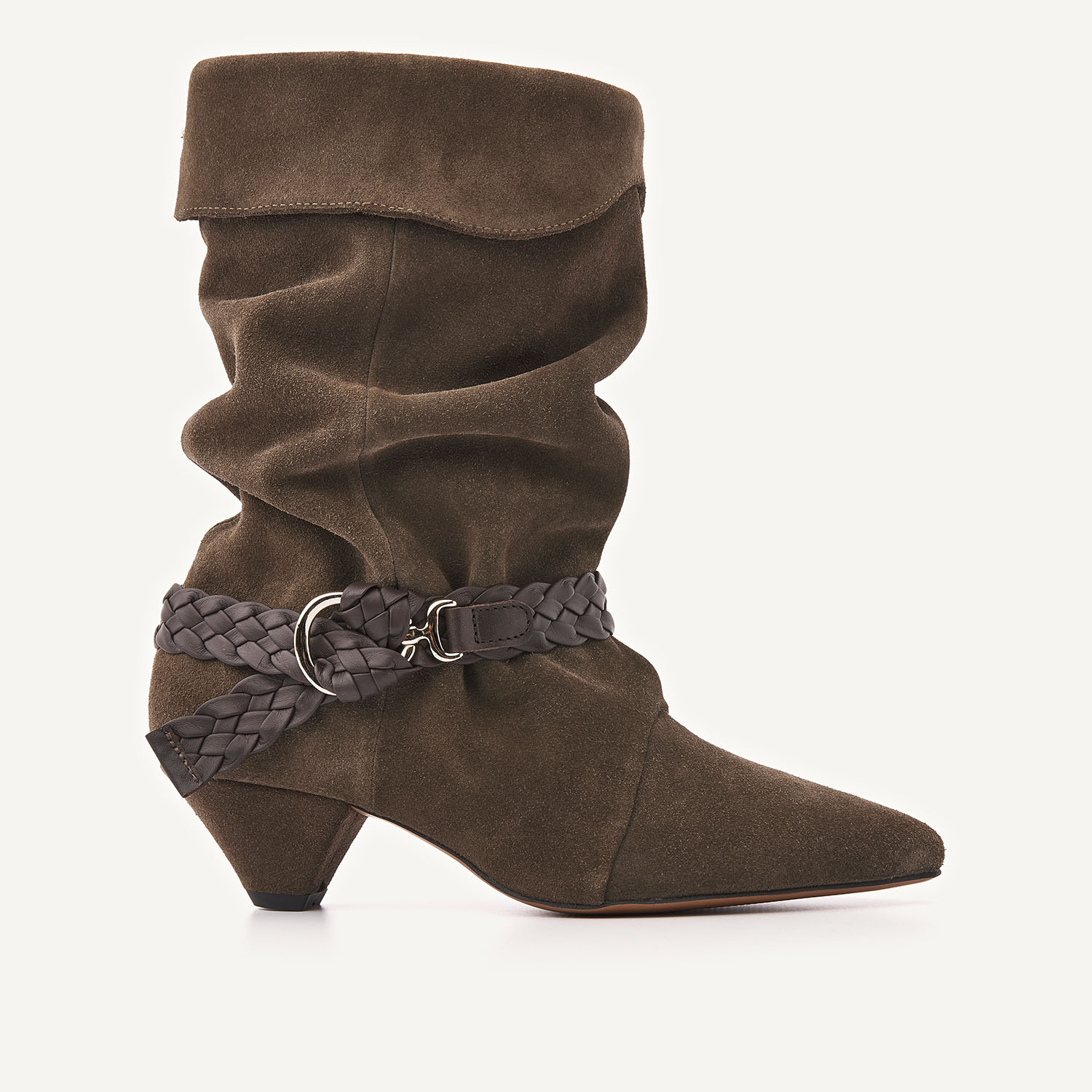 Sally Lynn | Green Suede Boots for Women