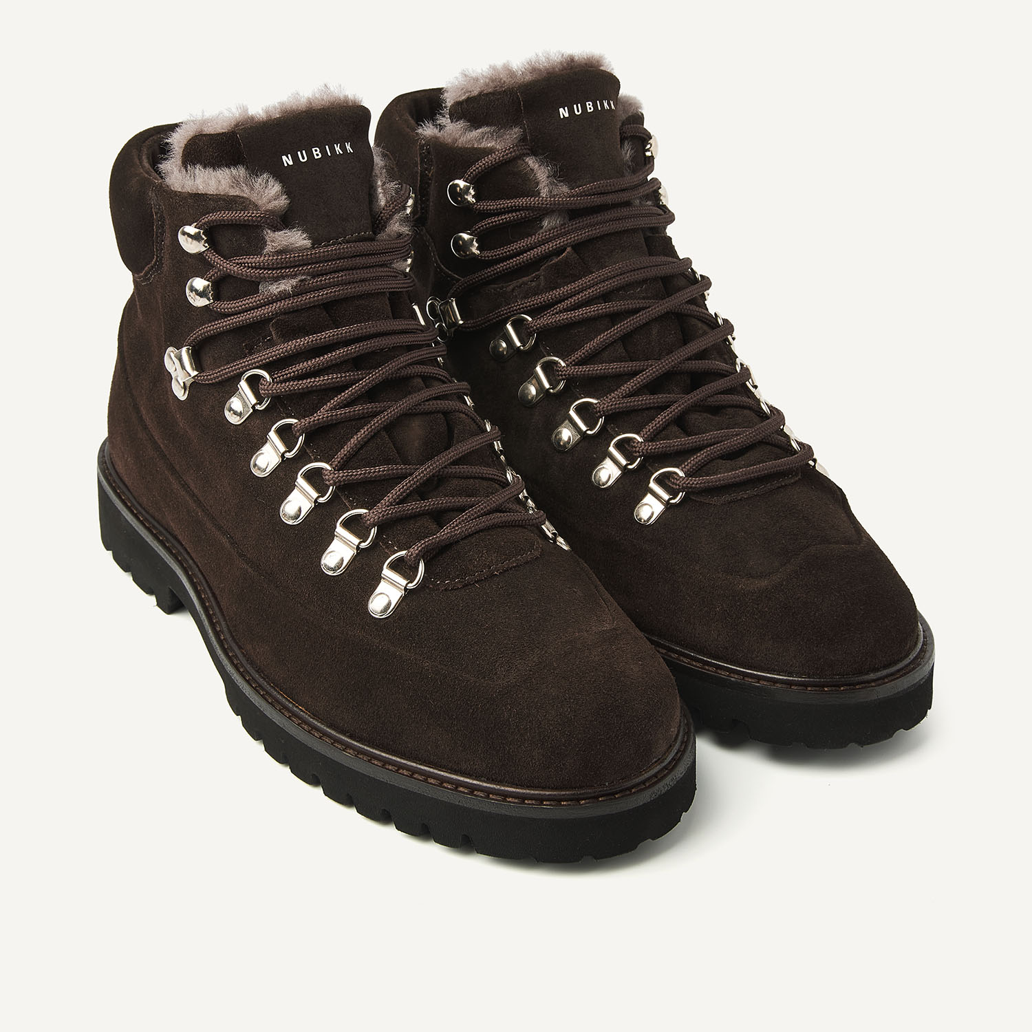 Logan Chad Fur | Brown Suede Boots for Men