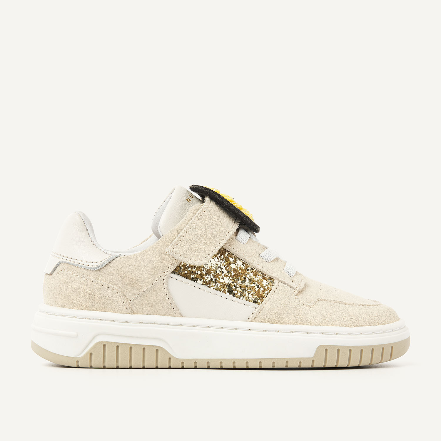 Basket Court JR | Beige Glitter Sneakers for Kids