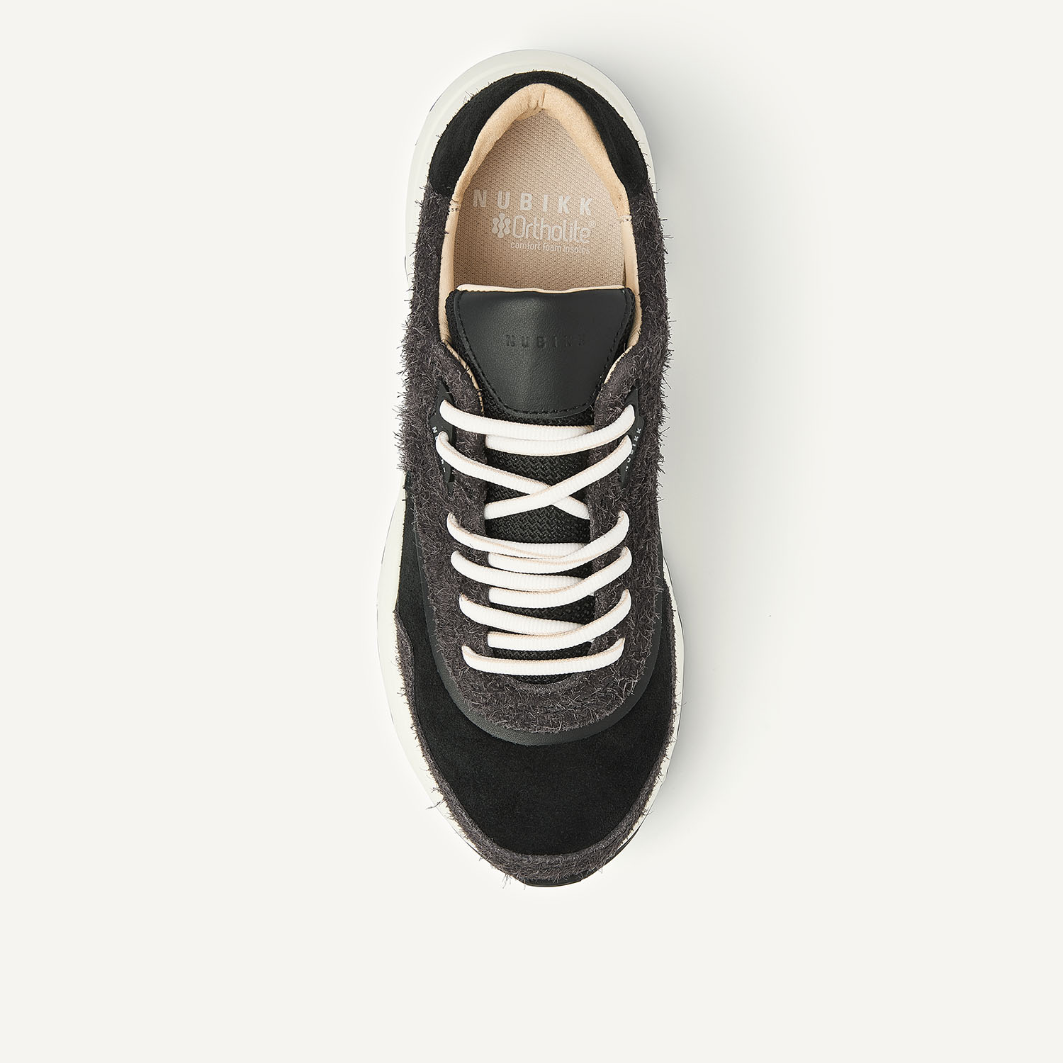 Ross Zay | Schwarze Hairy Sneakers für Damen