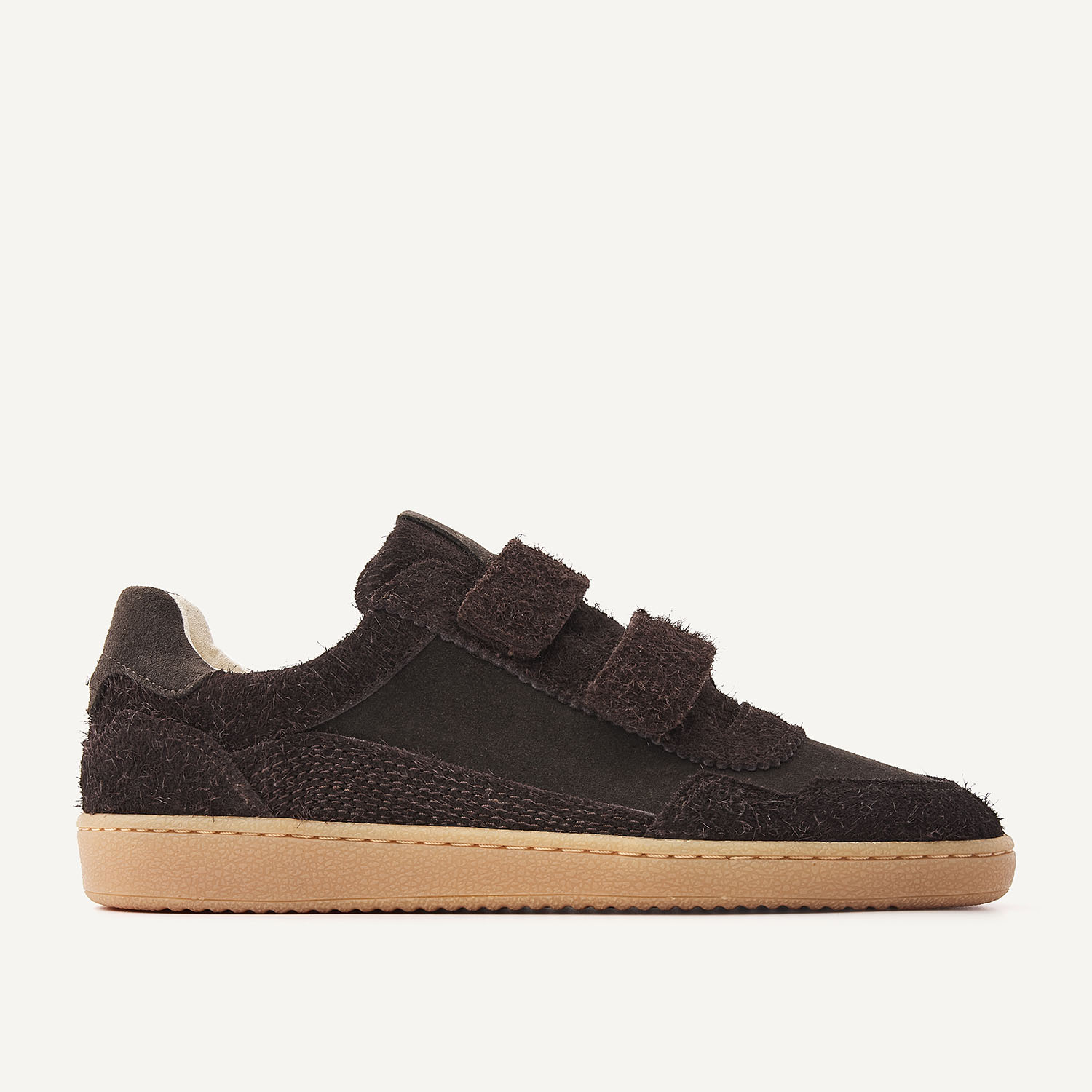 Ray Venti | Donkerbruine Suède Sneakers voor Dames