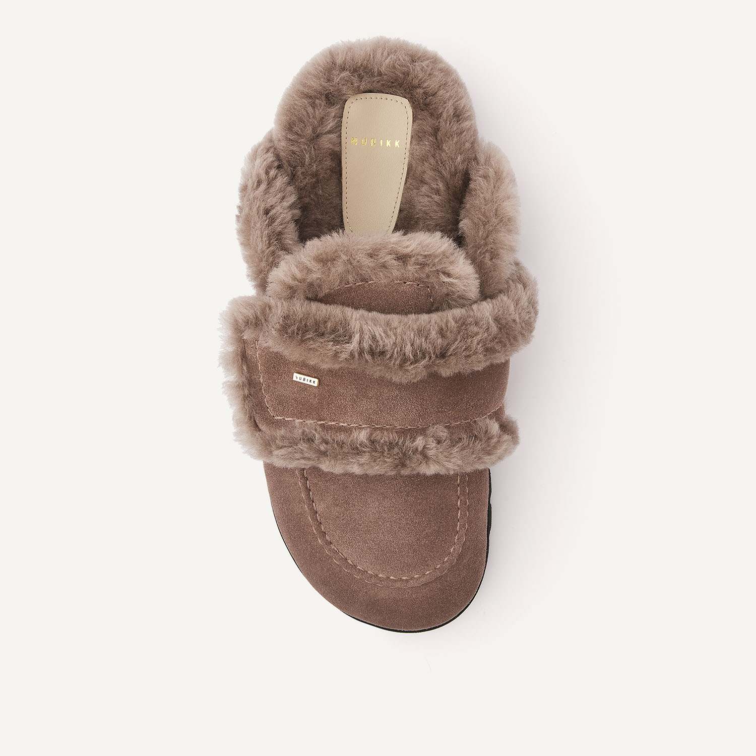 Teddy Furry | Grey Suede Slippers for Women