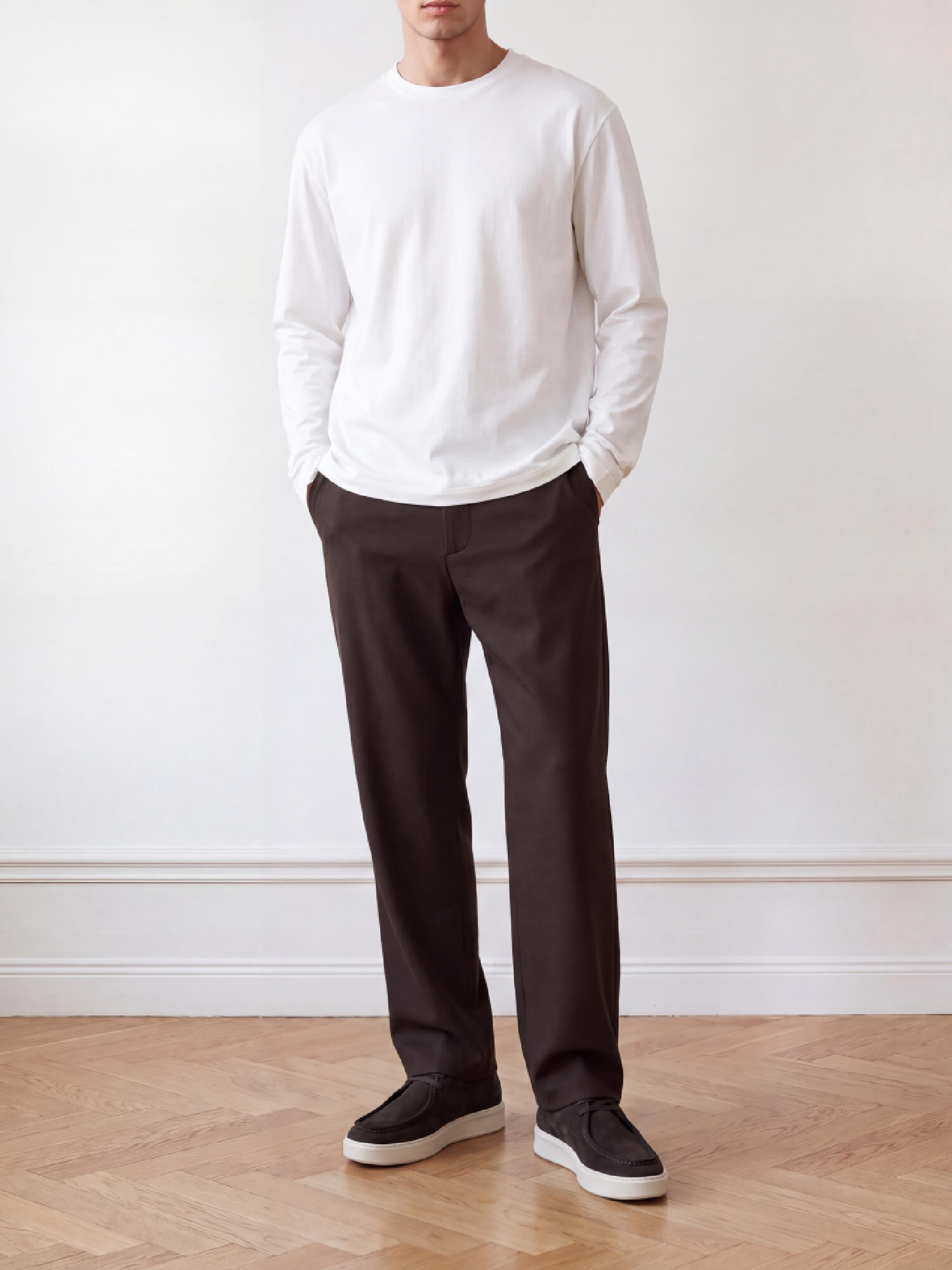 Vick Ryan | Baskets en Daim Marron pour Homme