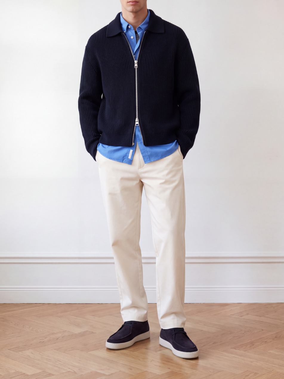 Jiro Gio II | Navy Suede Loafer for Men
