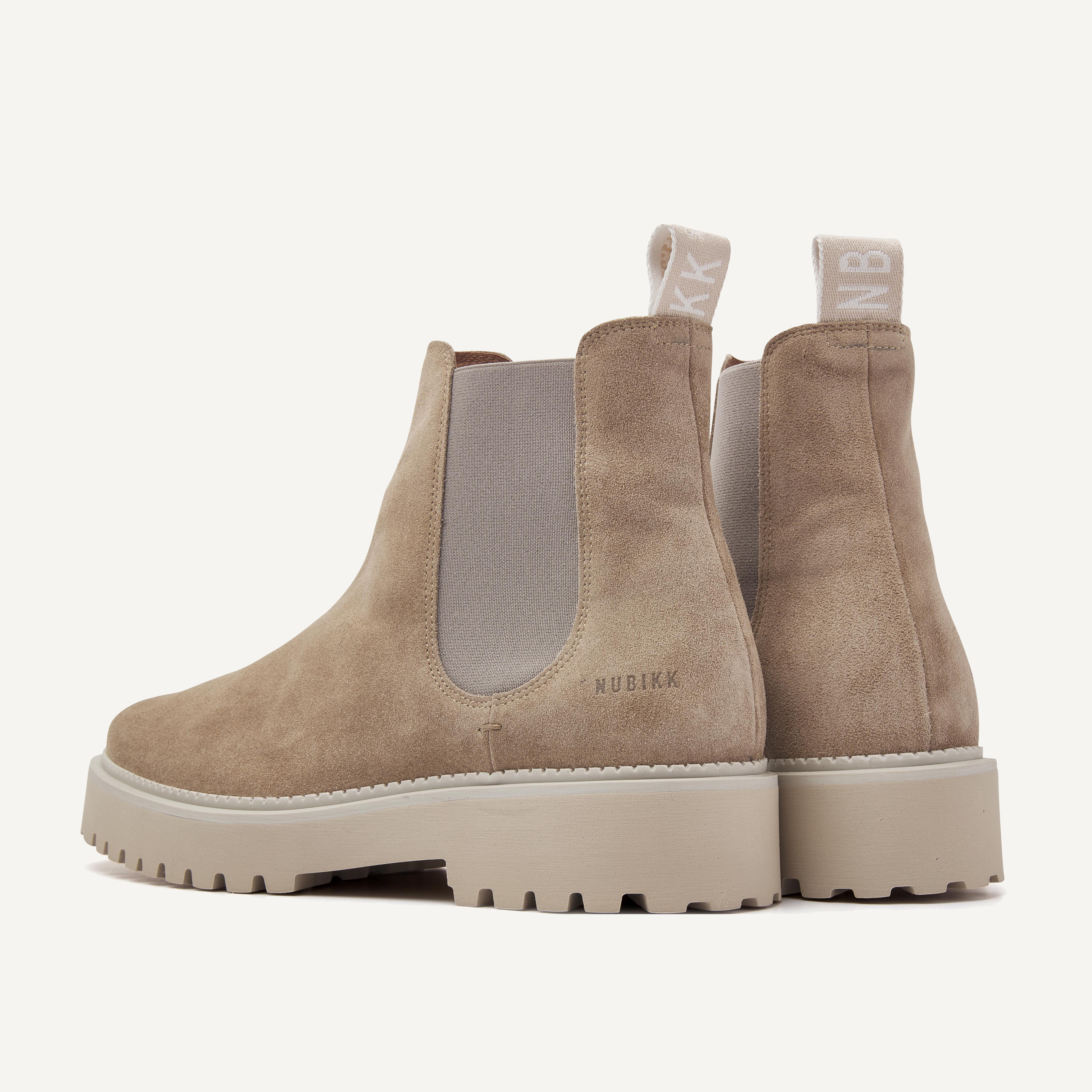 Logan Rai Taupe chelsea boots for men