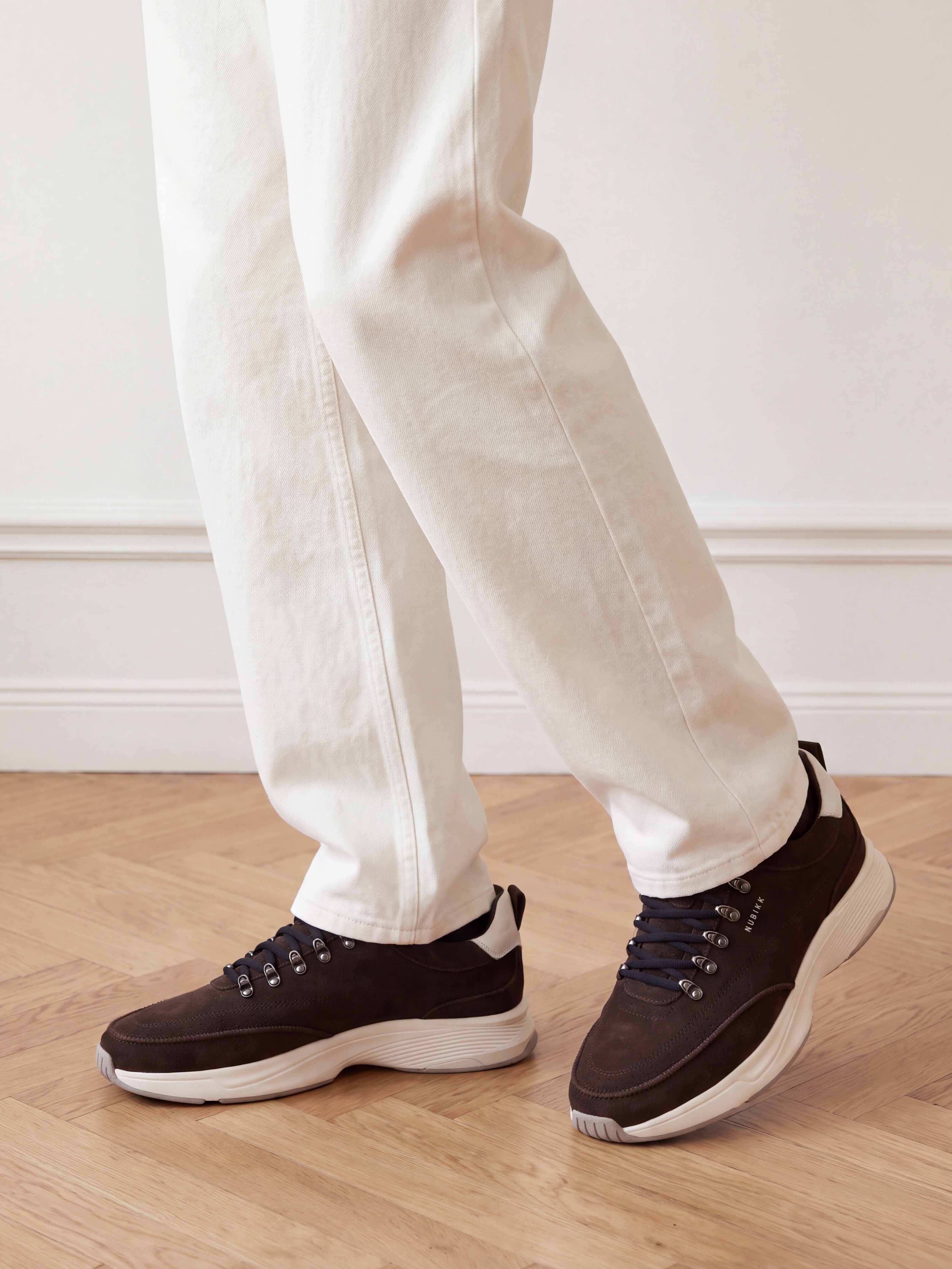 Nero Reese | Brown Suede Sneakers for Men