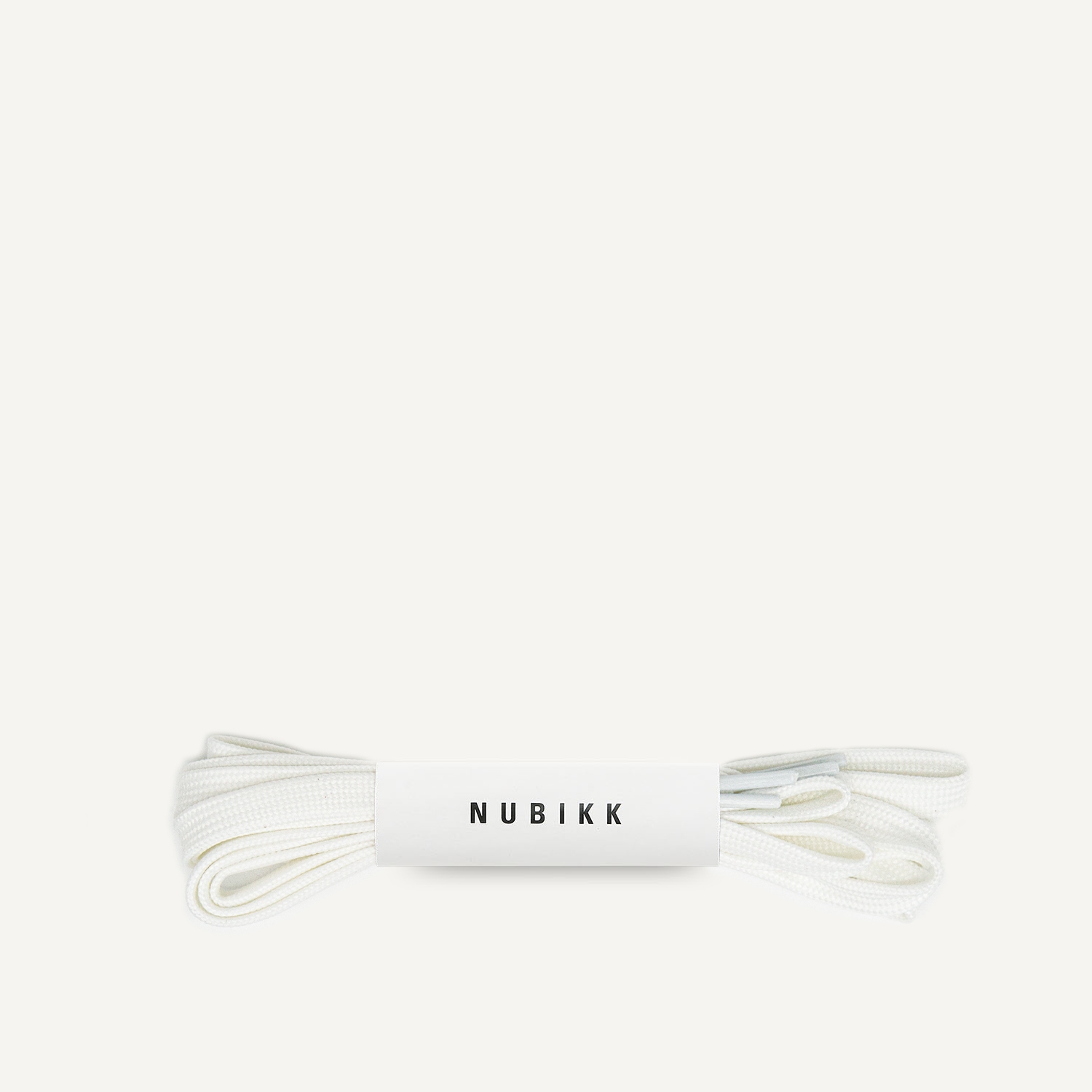 Witte Veters | Platte Dunne Witte Nylon Veters