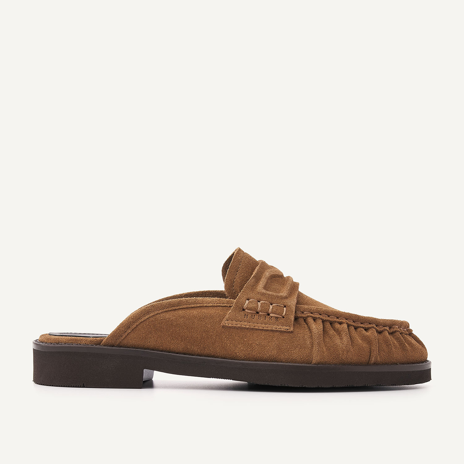 Jones Mule | Cognacfarbener Veloursleder-Slipper für Damen