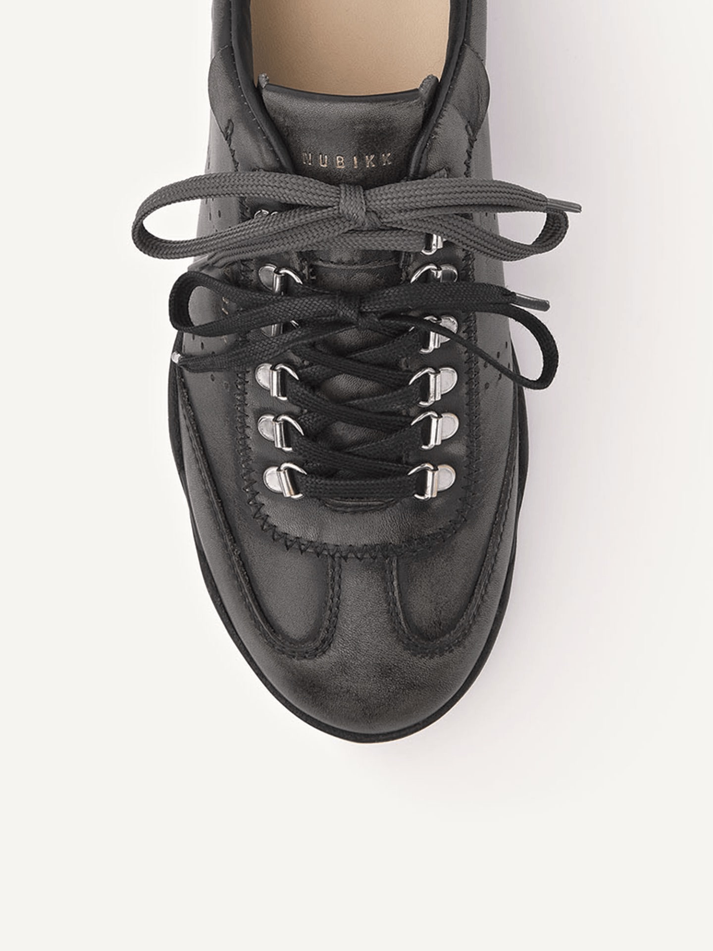 Charlie Lou | Baskets en Cuir Noir pour Femme