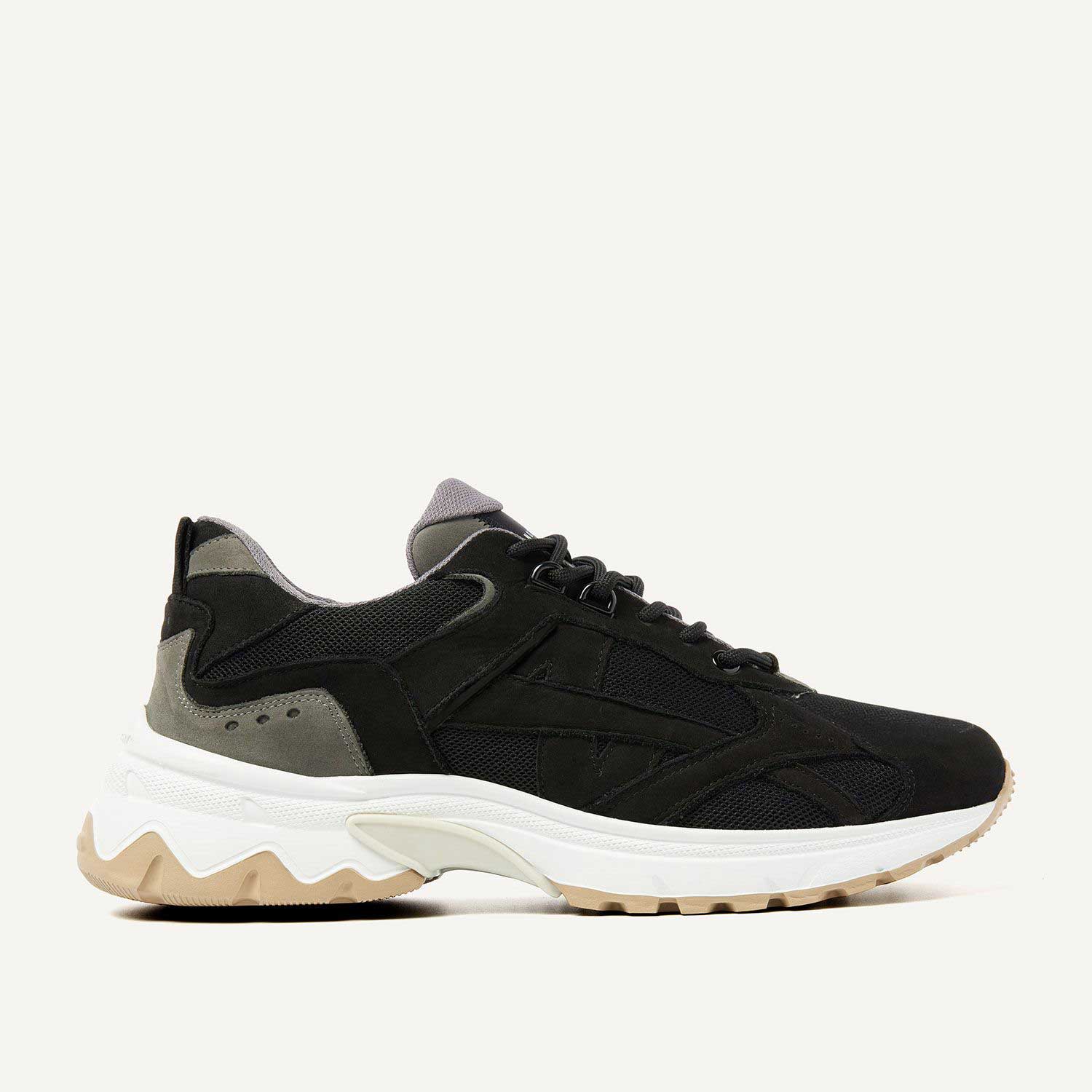Ross Nomad | Zwarte Combi Sneakers voor Heren