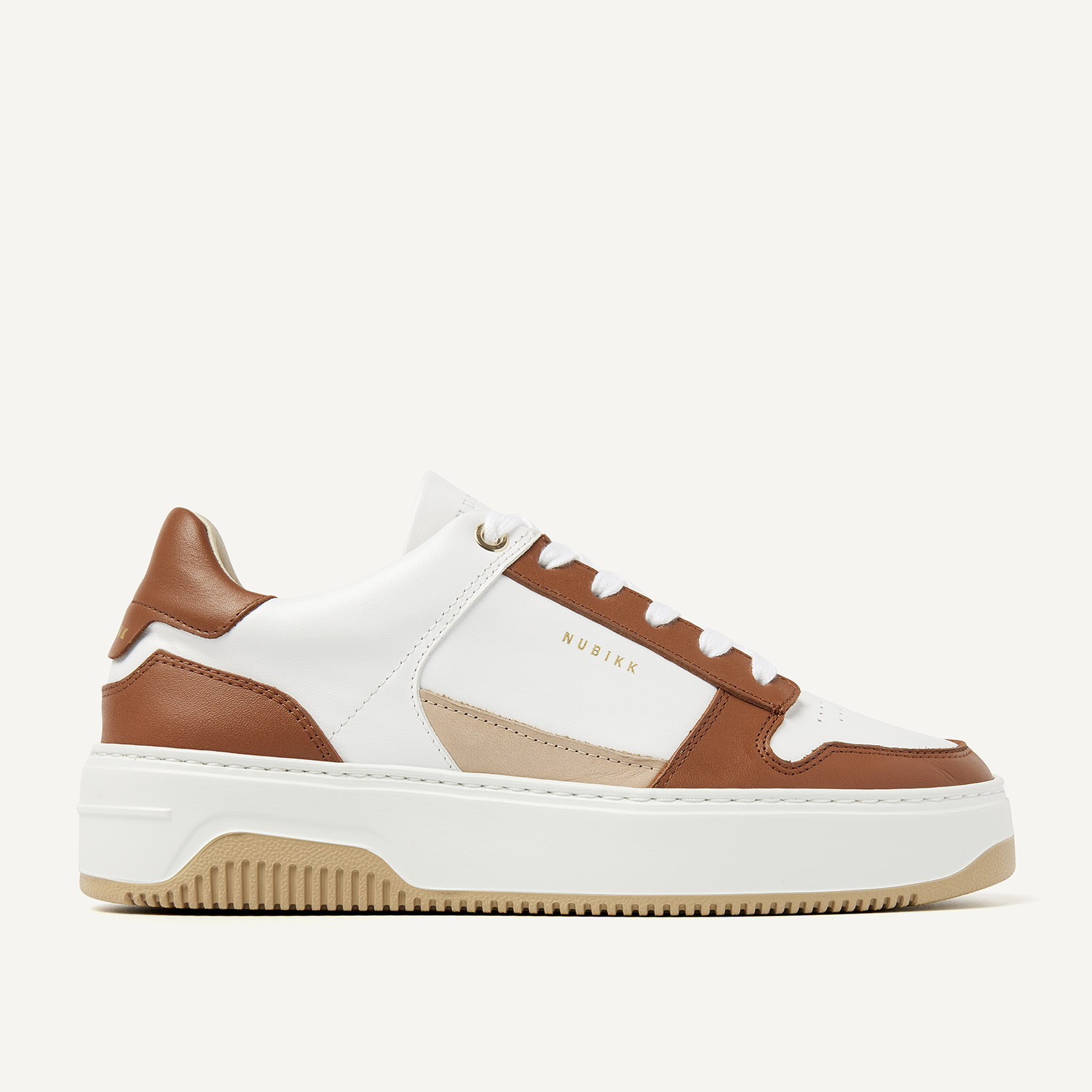 Basket Court | White Brown Sneakers for Women