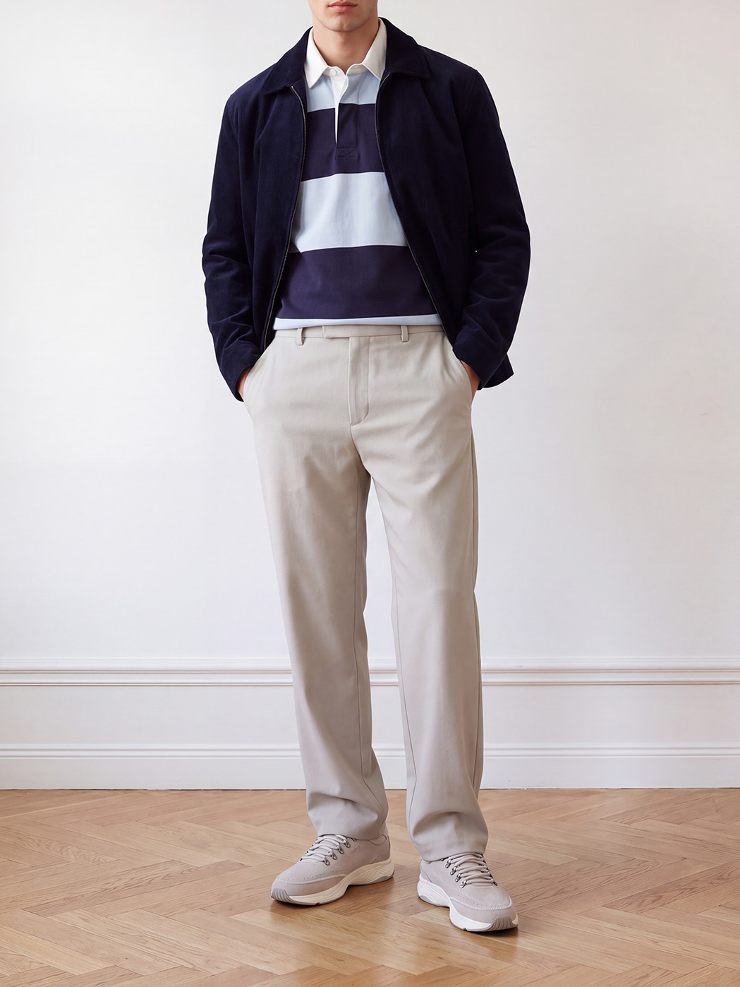 Nero Reese | Beige Suede Sneakers for Men