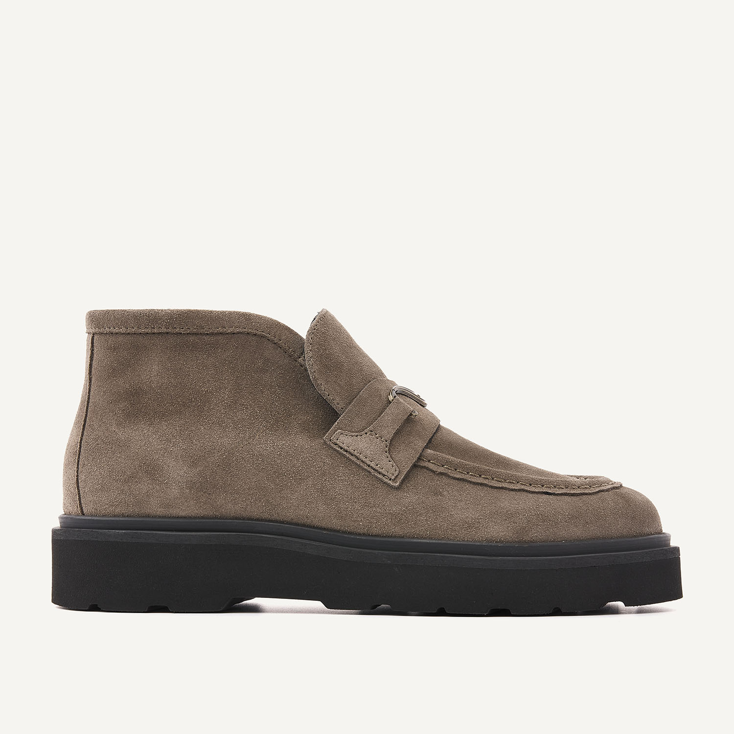 Ella Monroe | Kaki Suède Loafers voor Dames