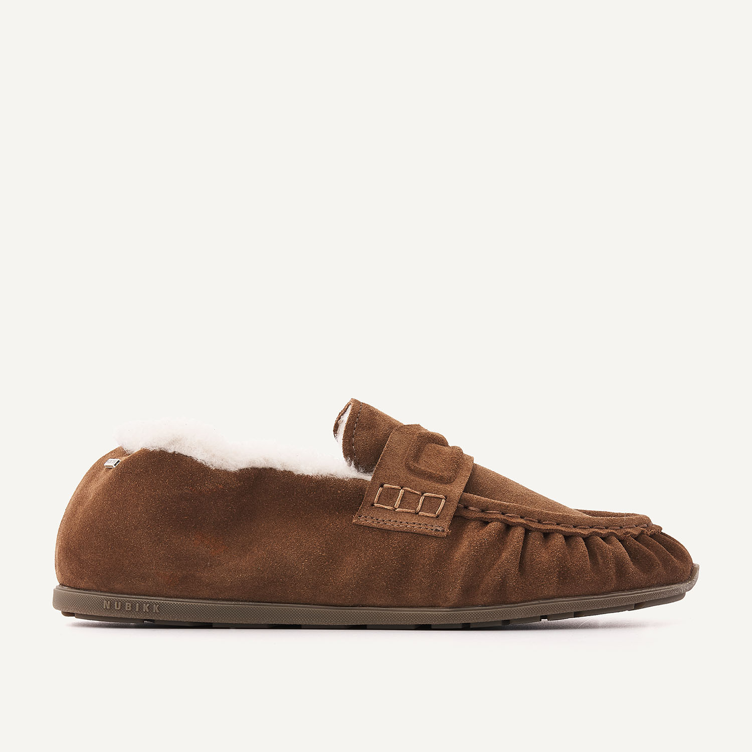 Riley Mio Fur | Braune Wildleder Loafer für Damen