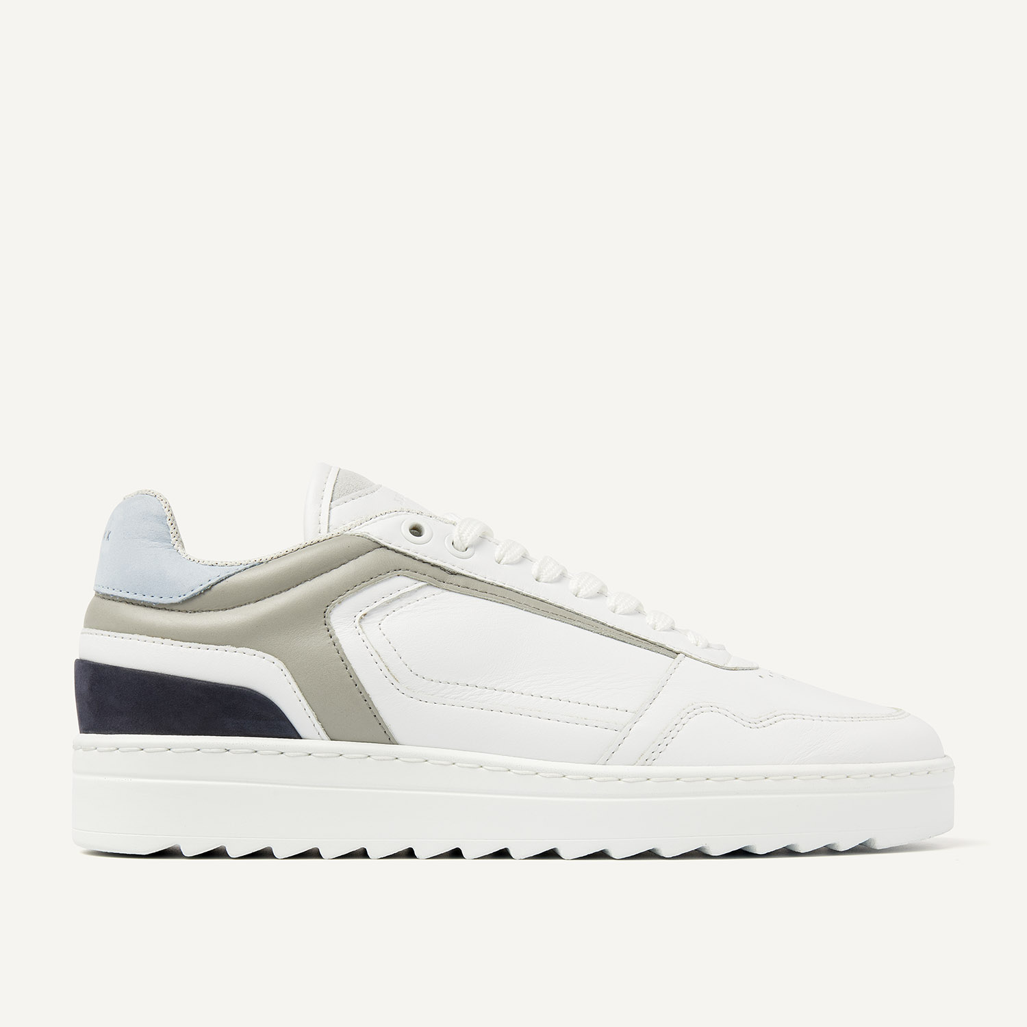 Cliff Cane | White Blue Sneakers for Men