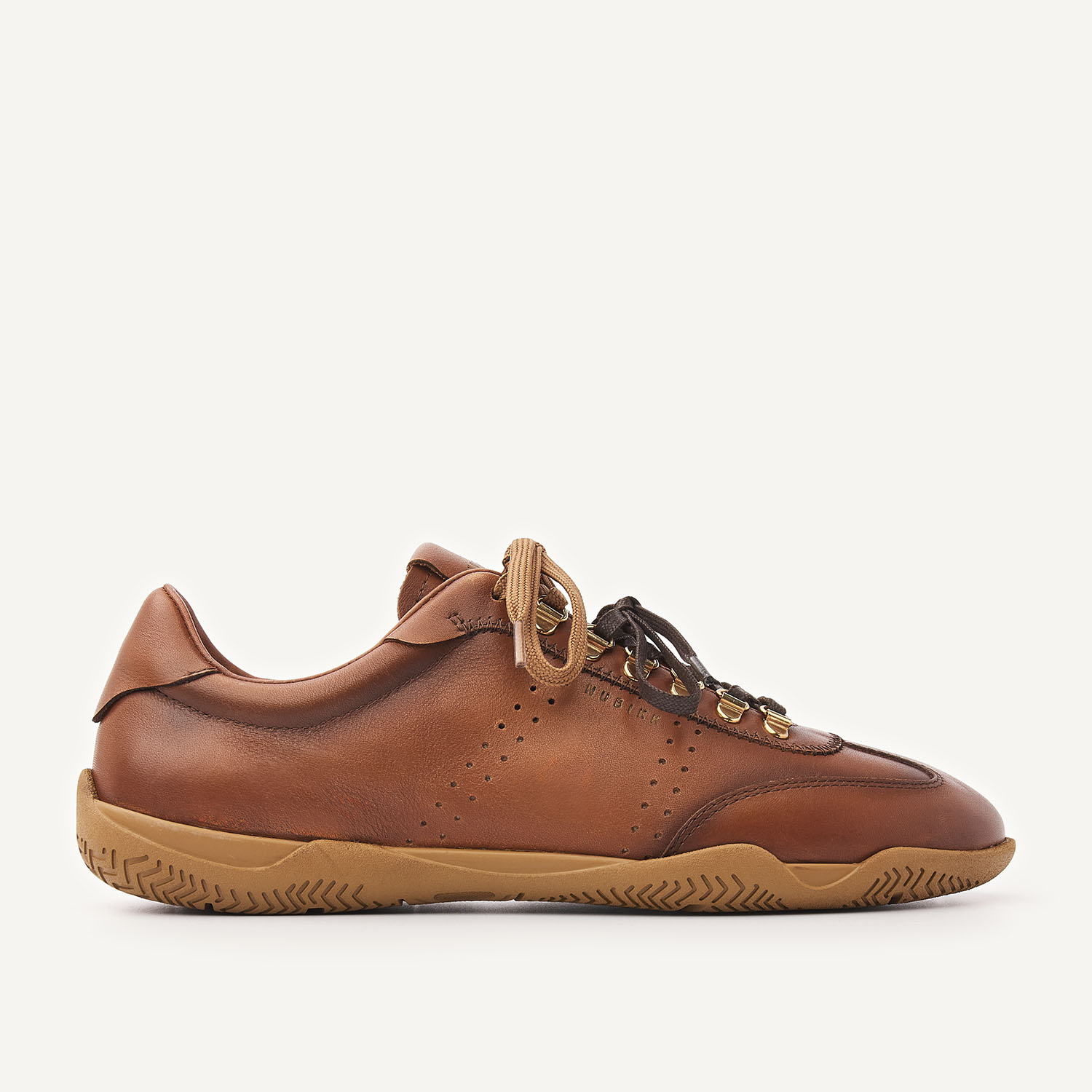 Charlie Lou | Baskets en Cuir Cognac pour Femme