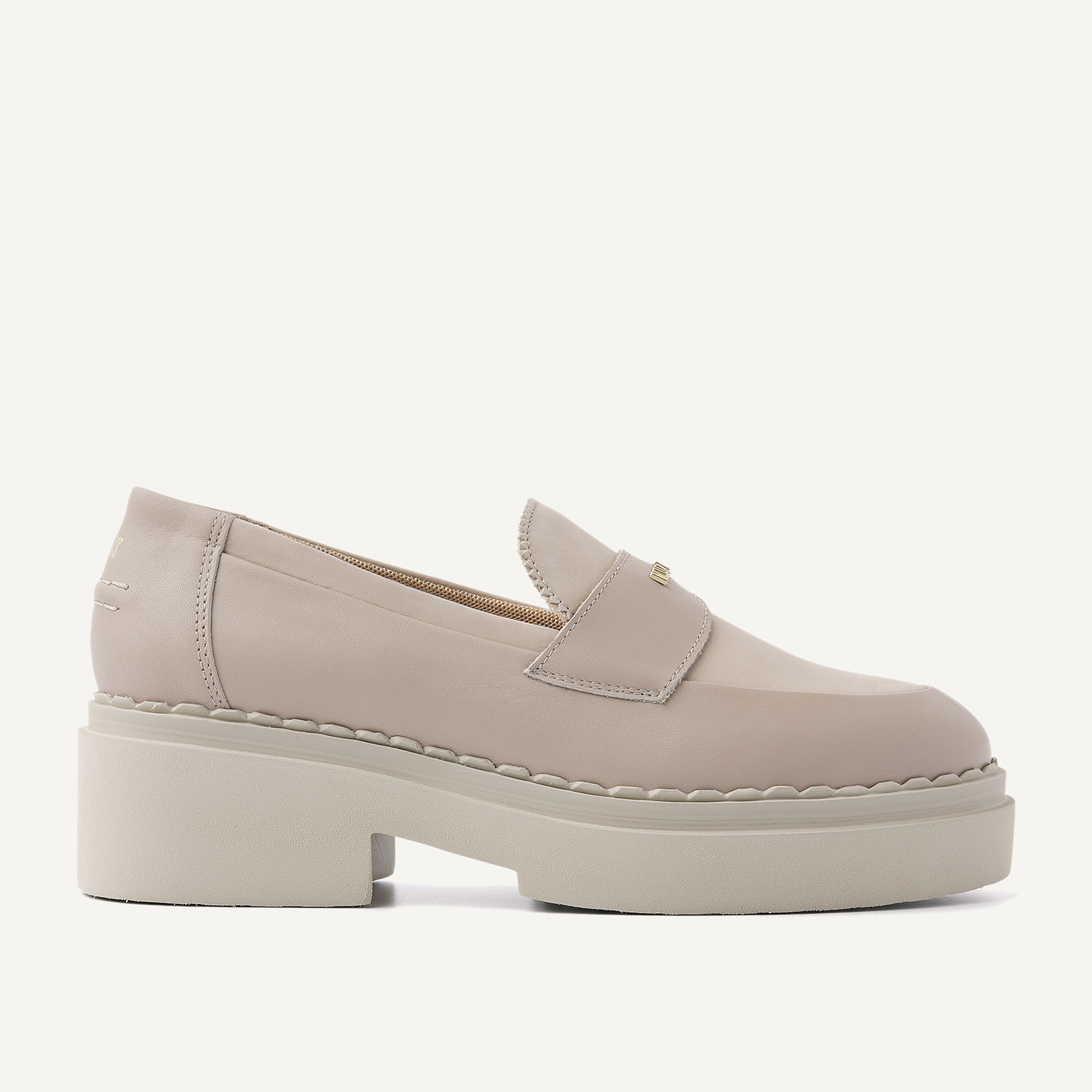 Frankie Loafer | Beige Loafers voor Dames