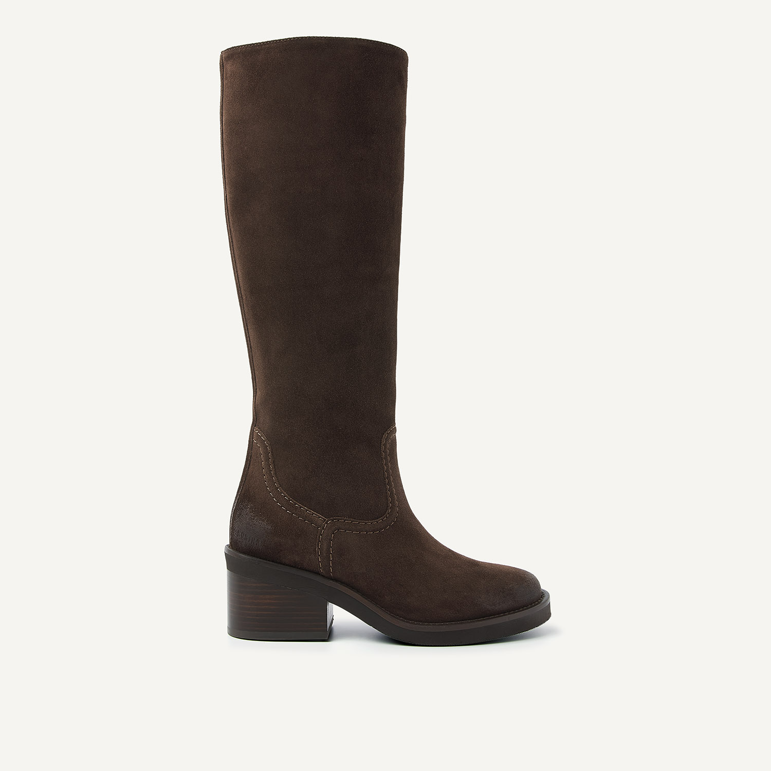 Cassy Boot | Donkerbruin Suède Boots voor Dames
