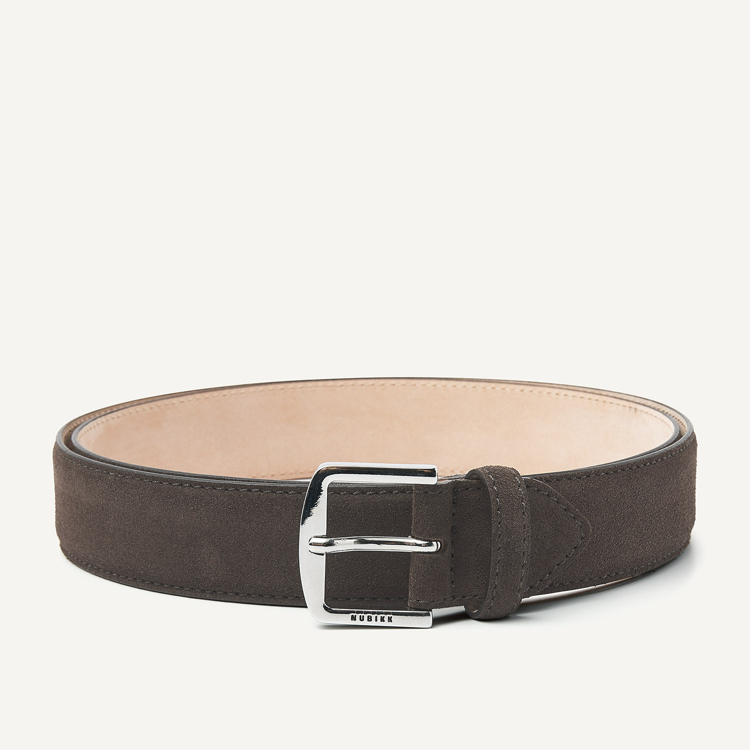 Suède leren riem 3,5 cm breed met antiek zilveren gesp voor dames en Suède leren riem 3,5 cm breed met antiek zilveren gesp voor dames en