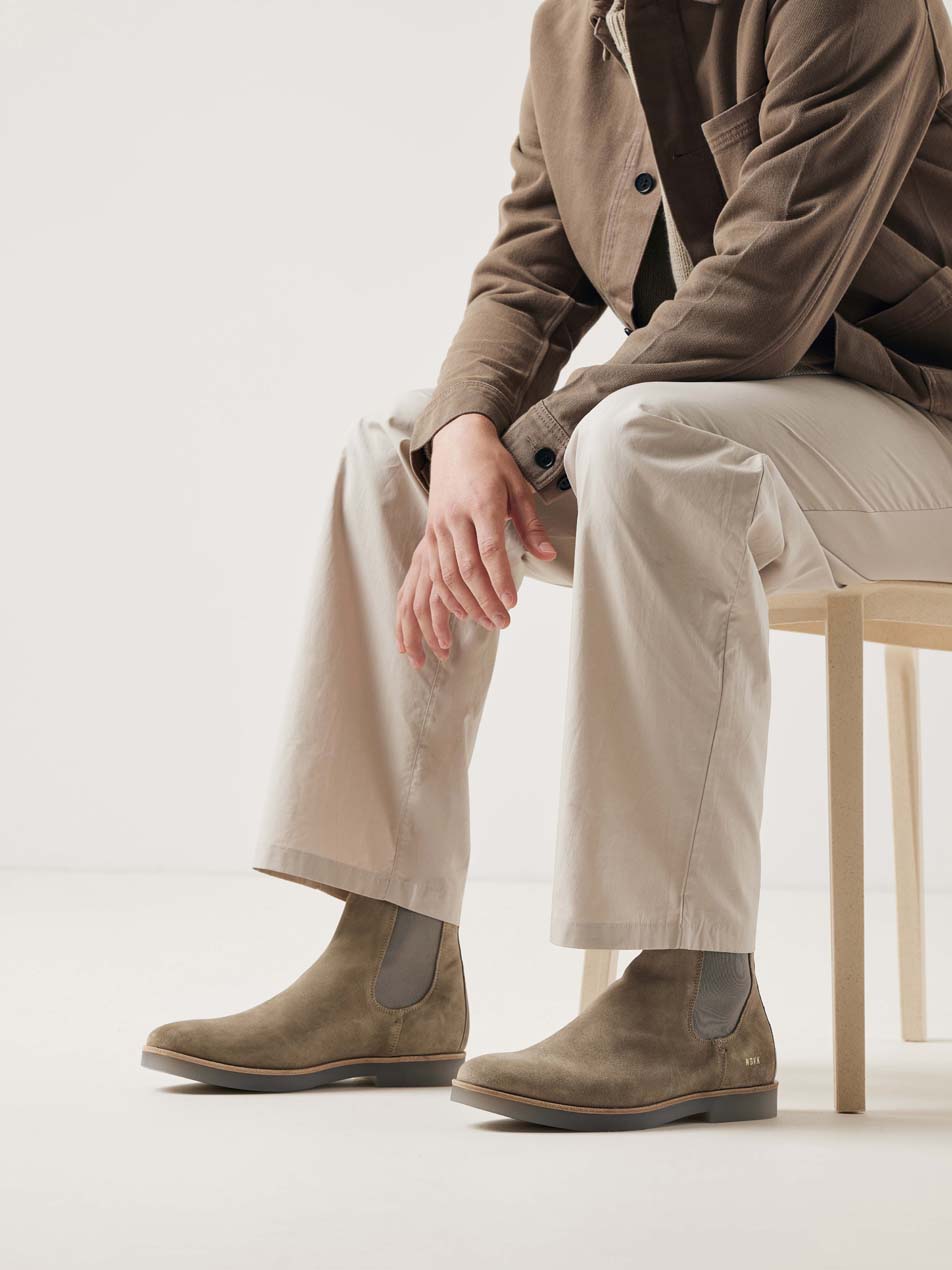 Logan Chelsea Taupe Boots for Men