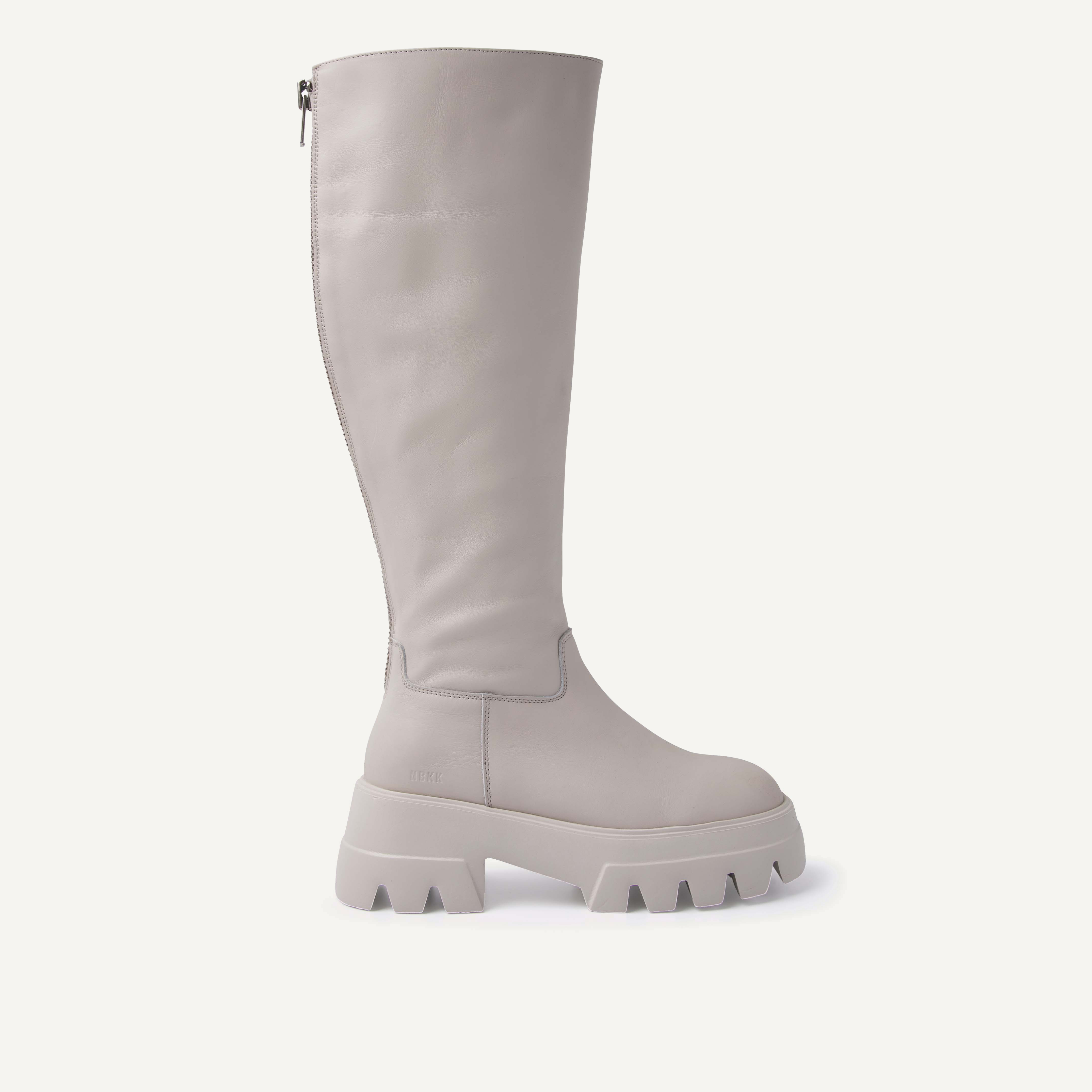 Flore Zip | Beige Boots for Women