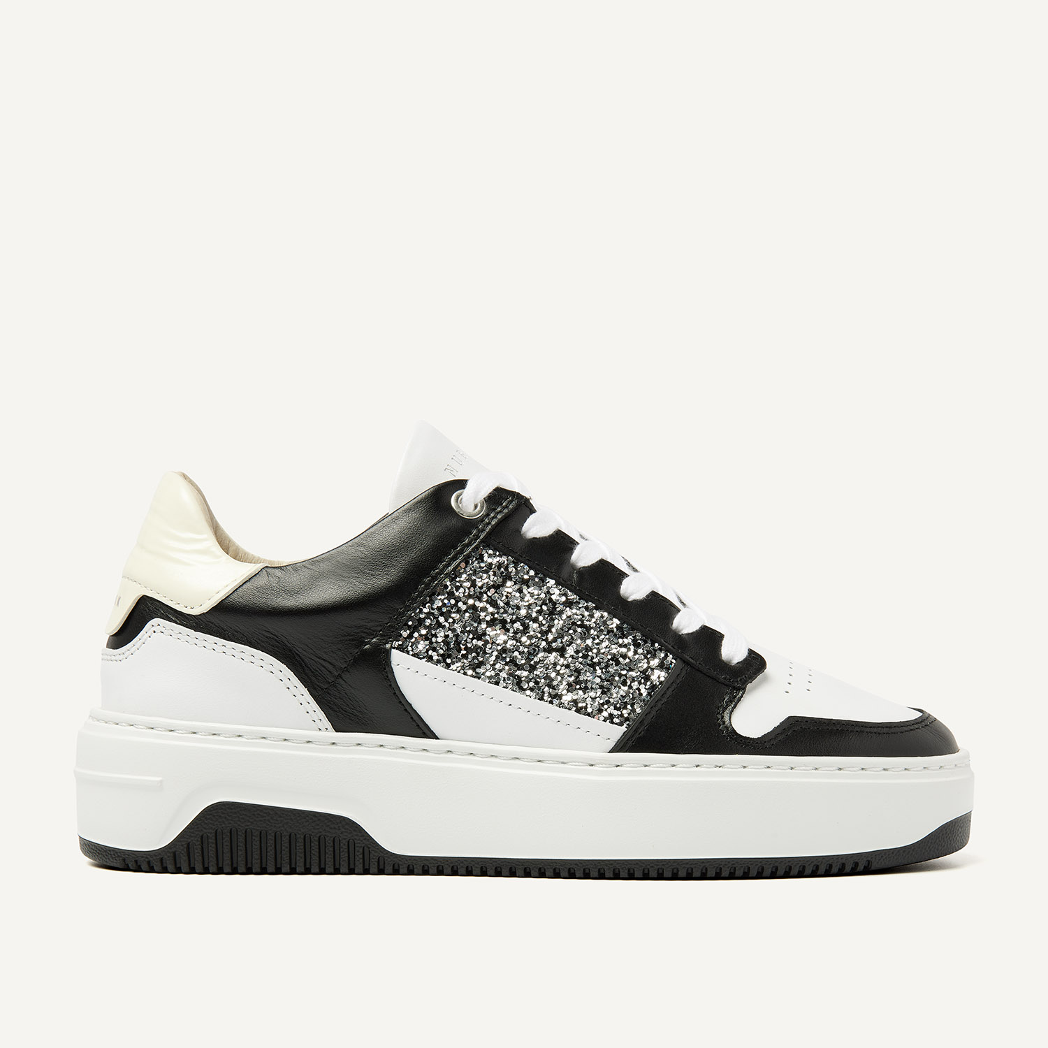 Basket Court | Black Glitter Sneakers for Women