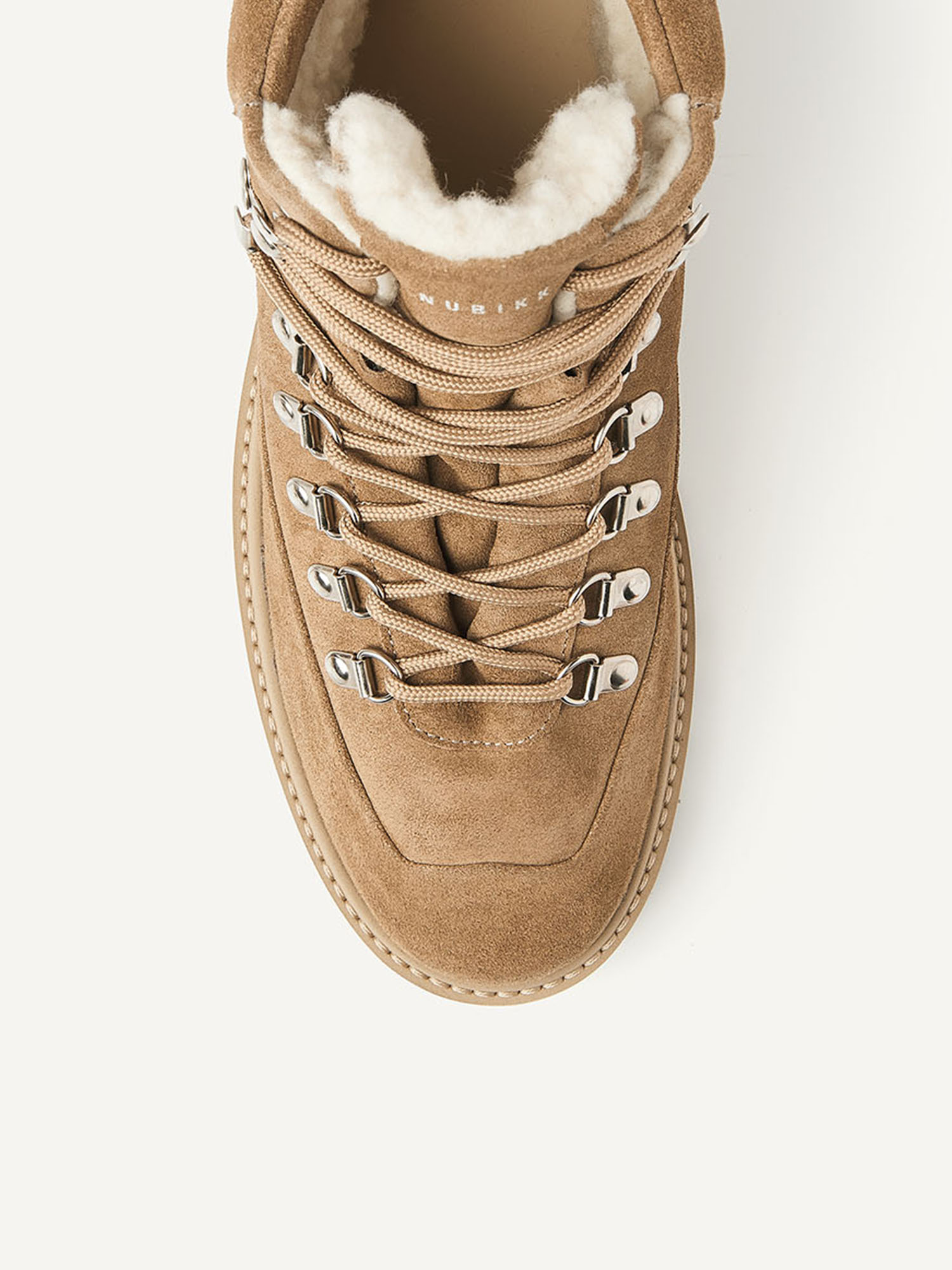 Logan Chad Fur | Taupe Suede Boots for Men