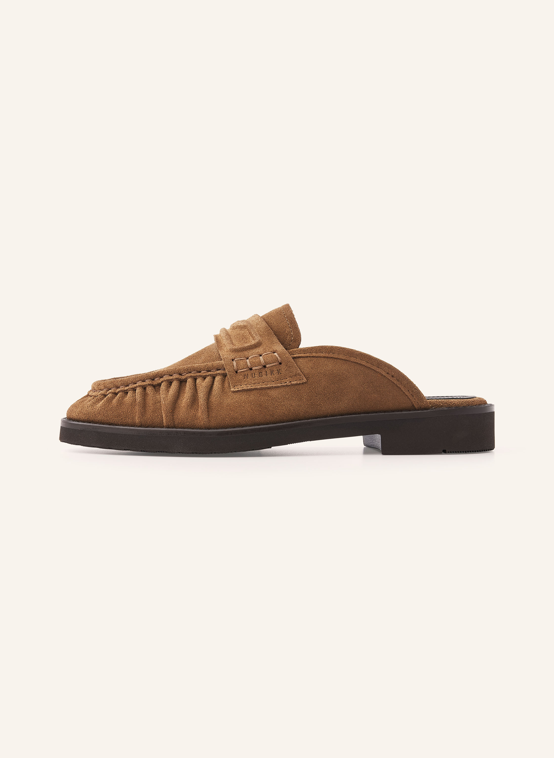 Jones Mule | Cognacfarbener Veloursleder-Slipper für Damen