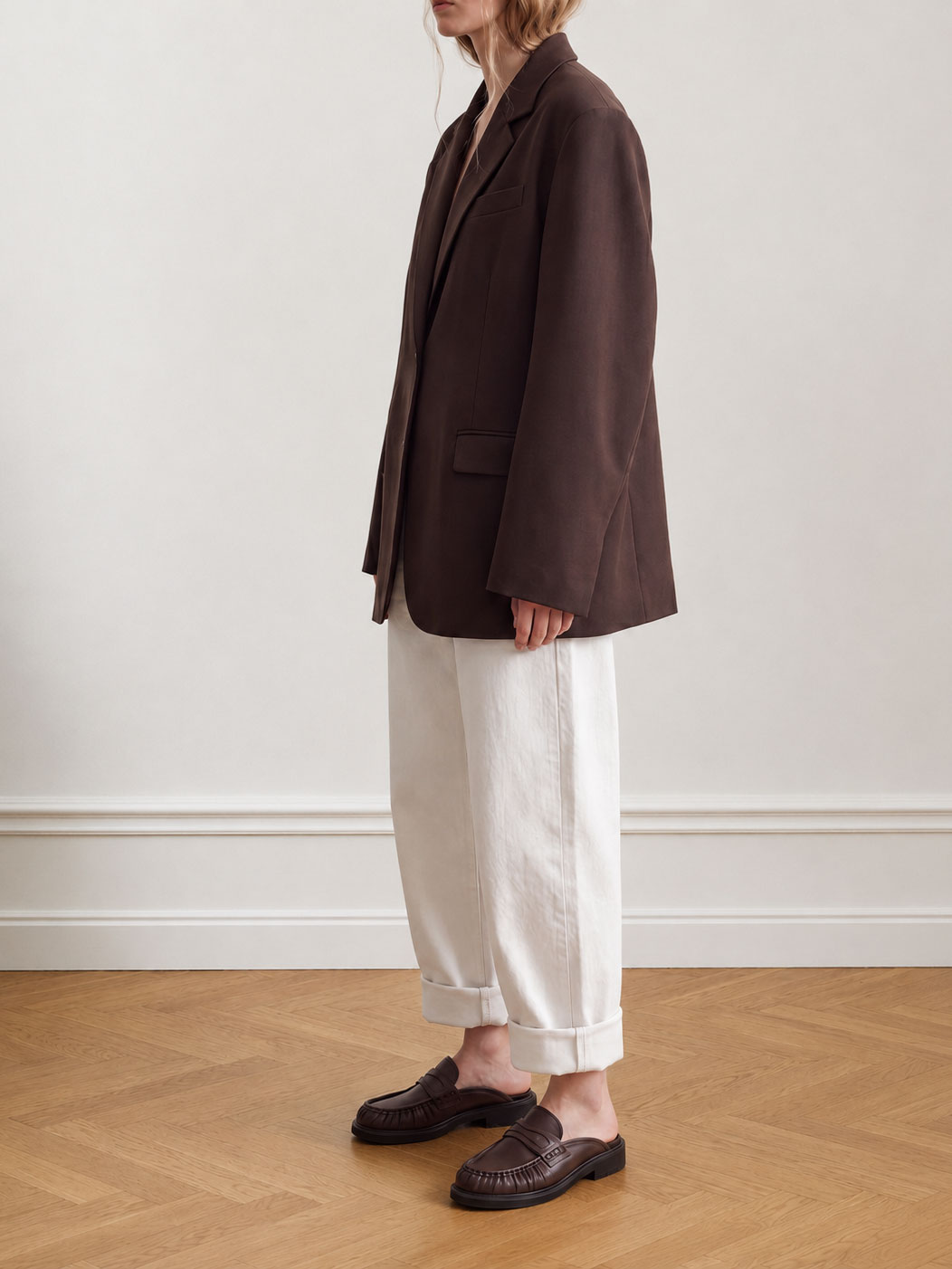 Jones Mule | Dark Brown Leather Slip-on for Women