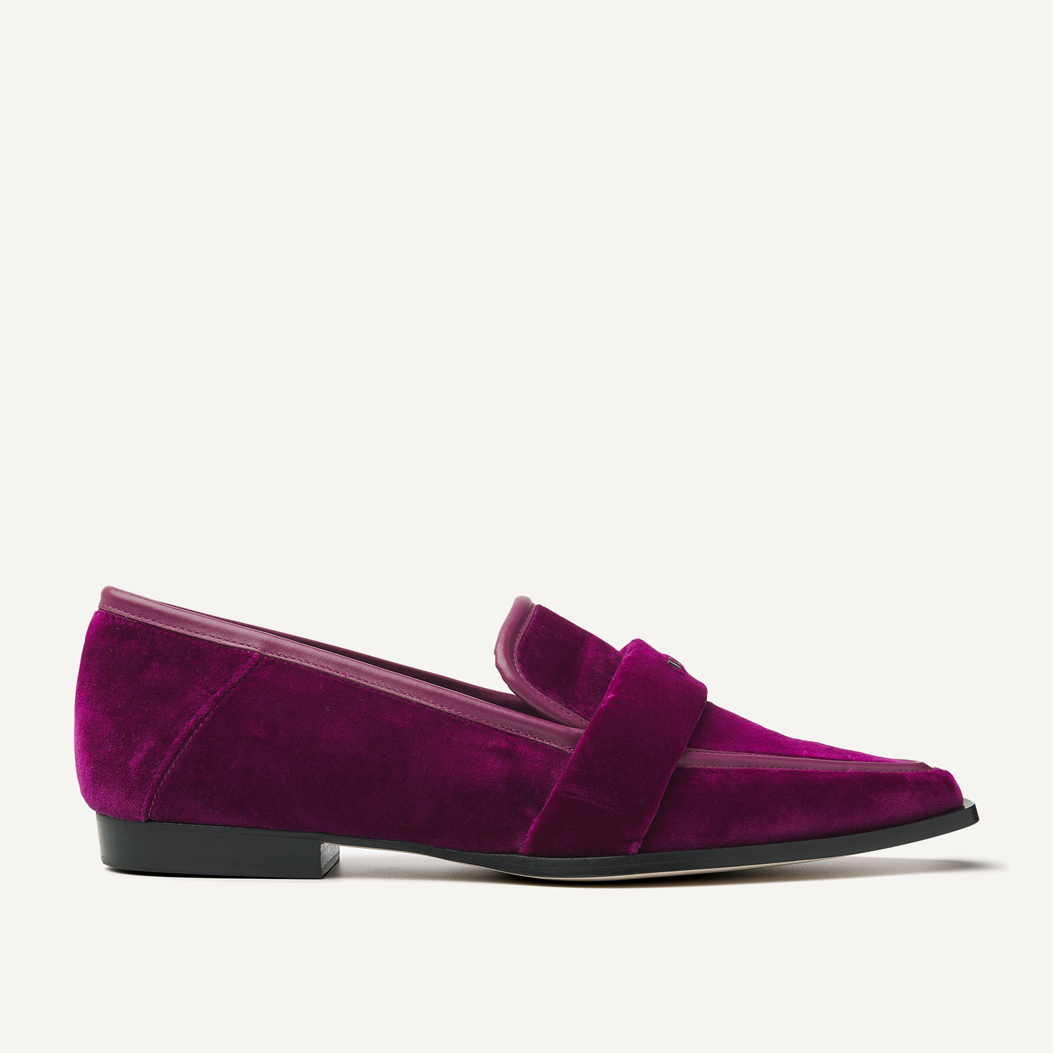 Delphine Loafer | Pink Velvet Loafer for Women