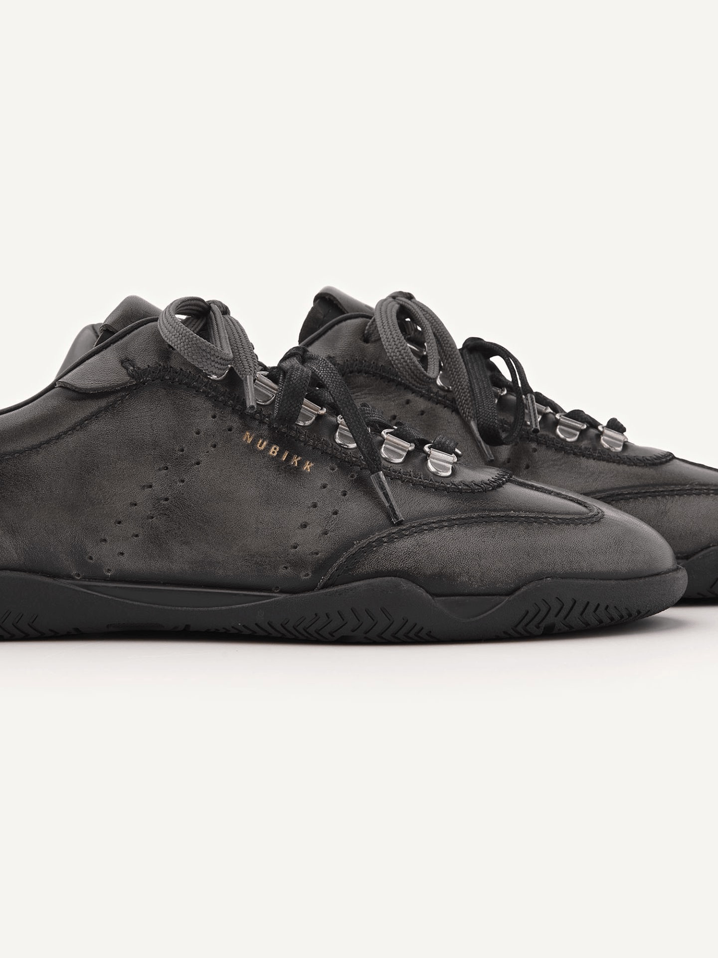 Charlie Lou | Baskets en Cuir Noir pour Femme